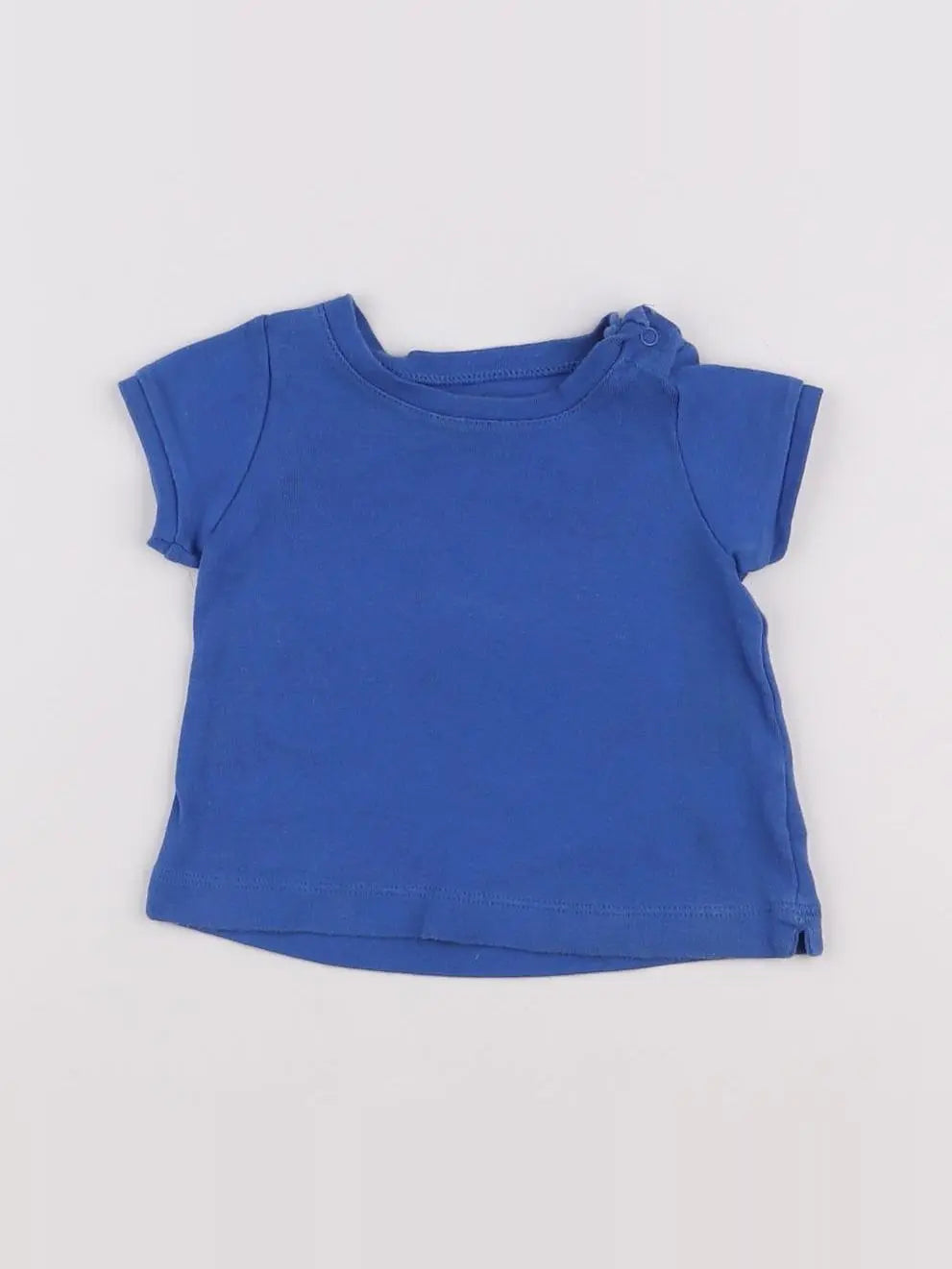 Petit Bateau - tee-shirt bleu - 6 mois