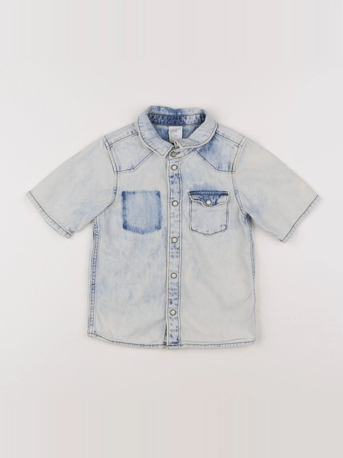 H&M - chemise bleu - 12/18 mois