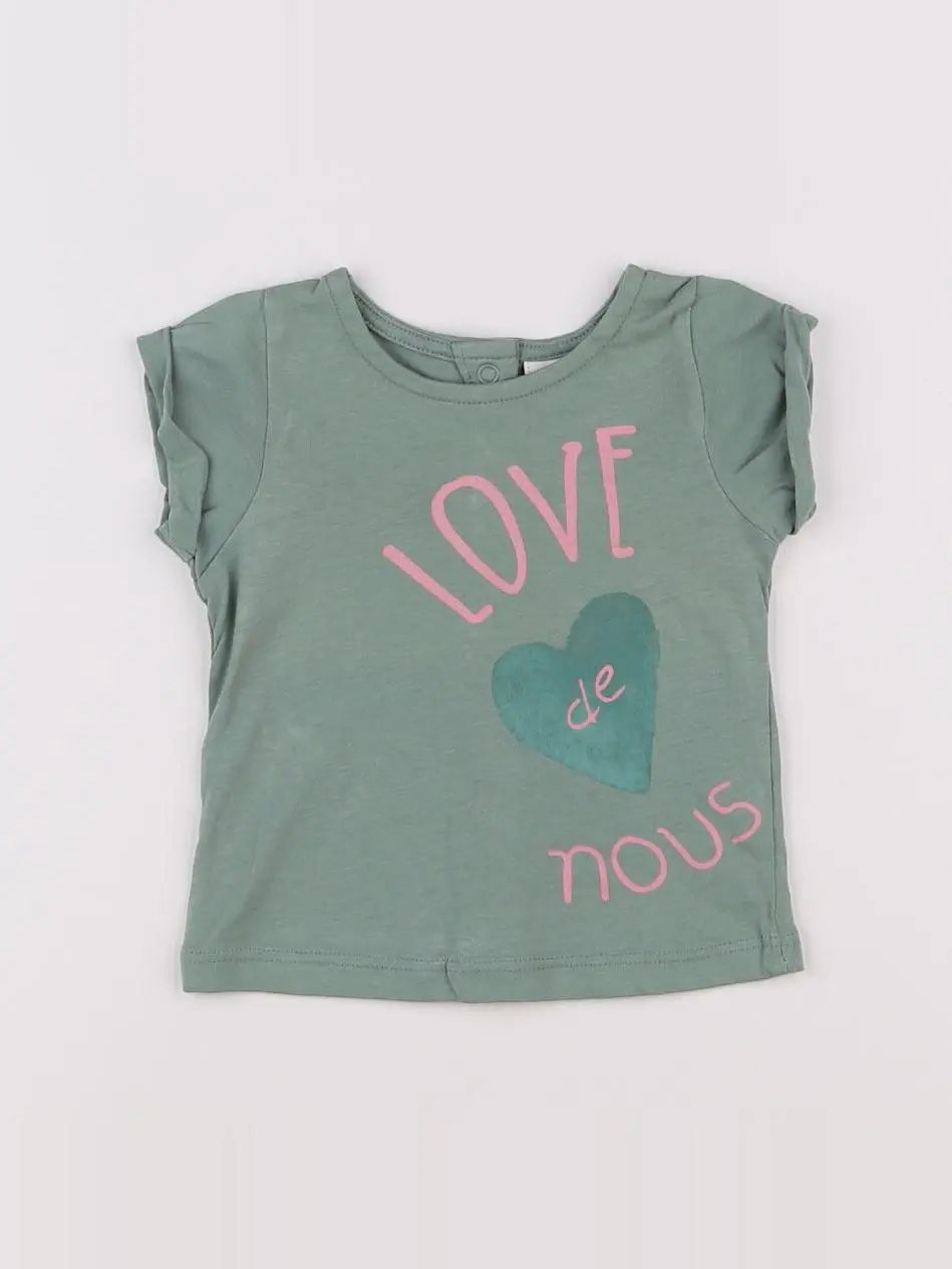 Tape à l'oeil - tee-shirt vert - 3 mois