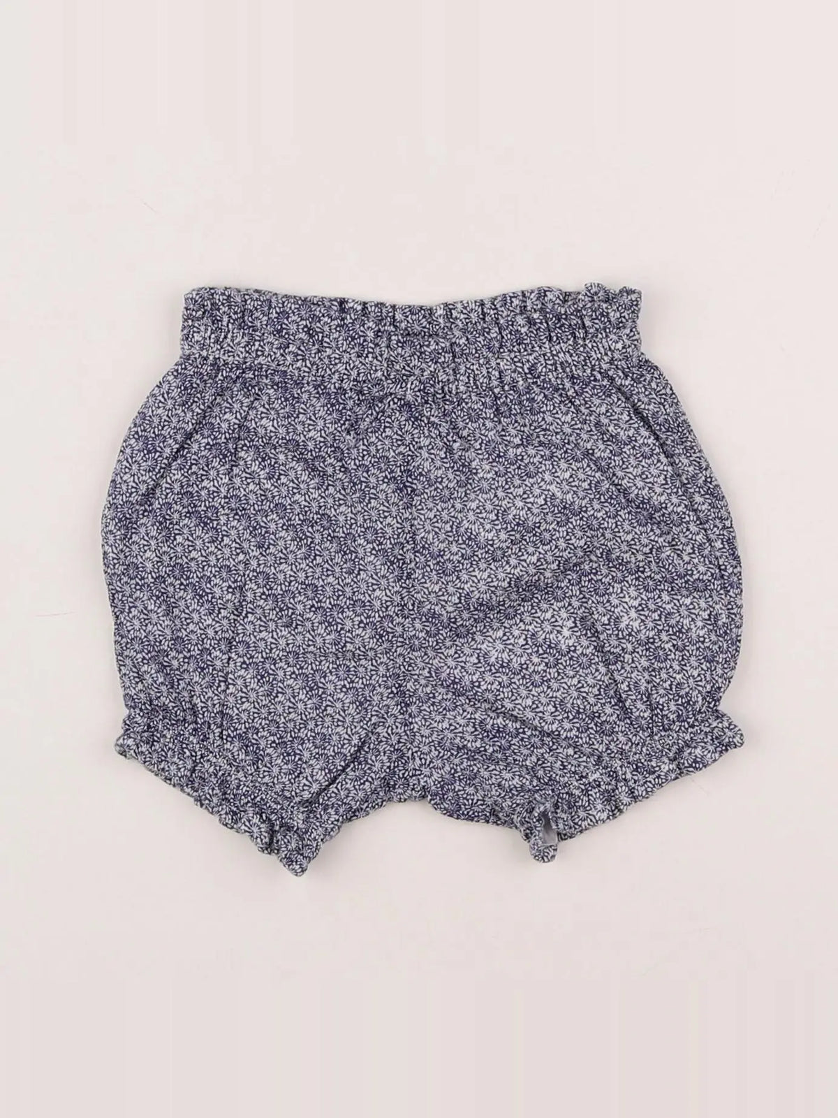 Boutchou - bloomer bleu, blanc - 3 mois