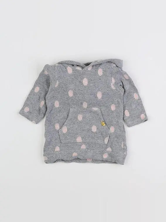 IKKS - robe gris, rose - 3 mois