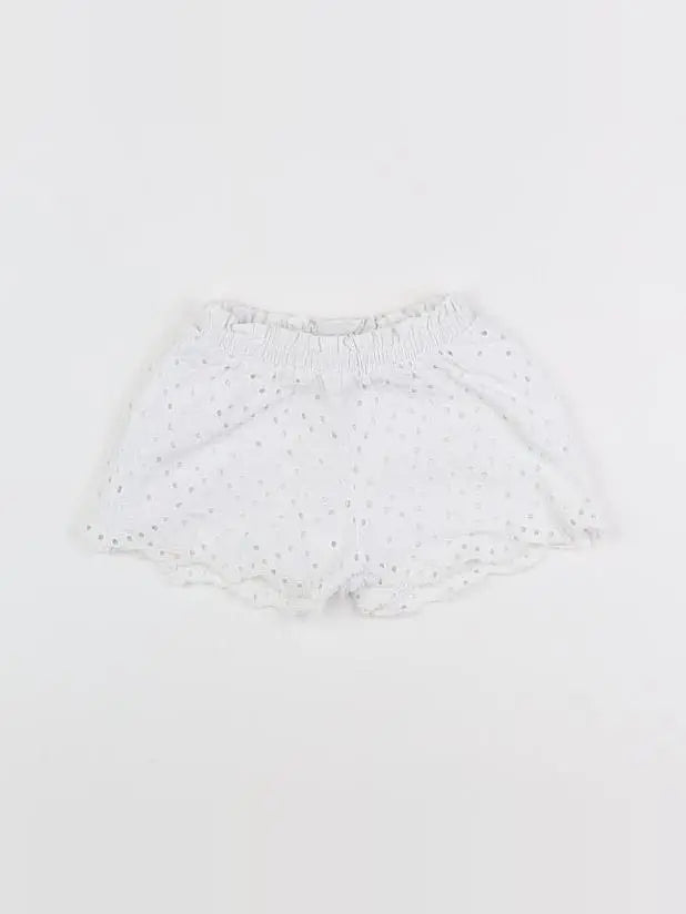 Zara - short blanc - 6/9 mois