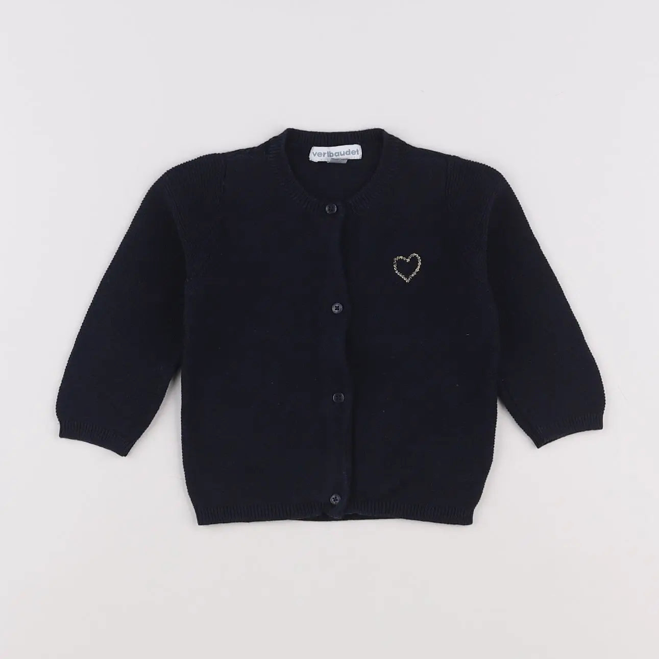 Vertbaudet - gilet bleu - 6 mois