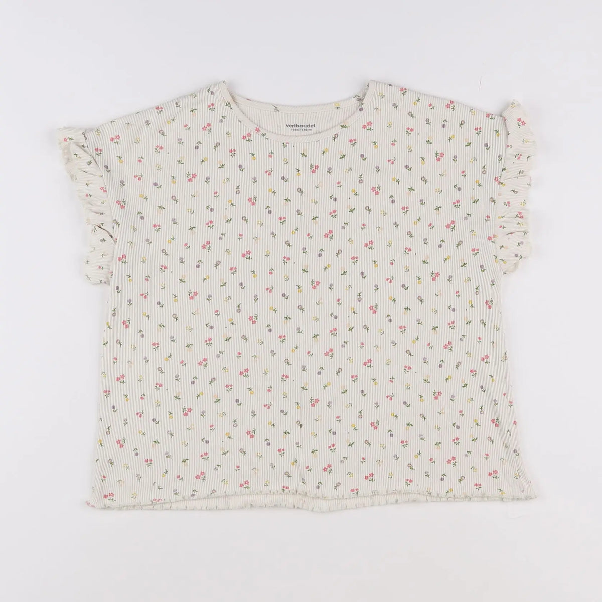 Vertbaudet - tee-shirt beige - 10 ans