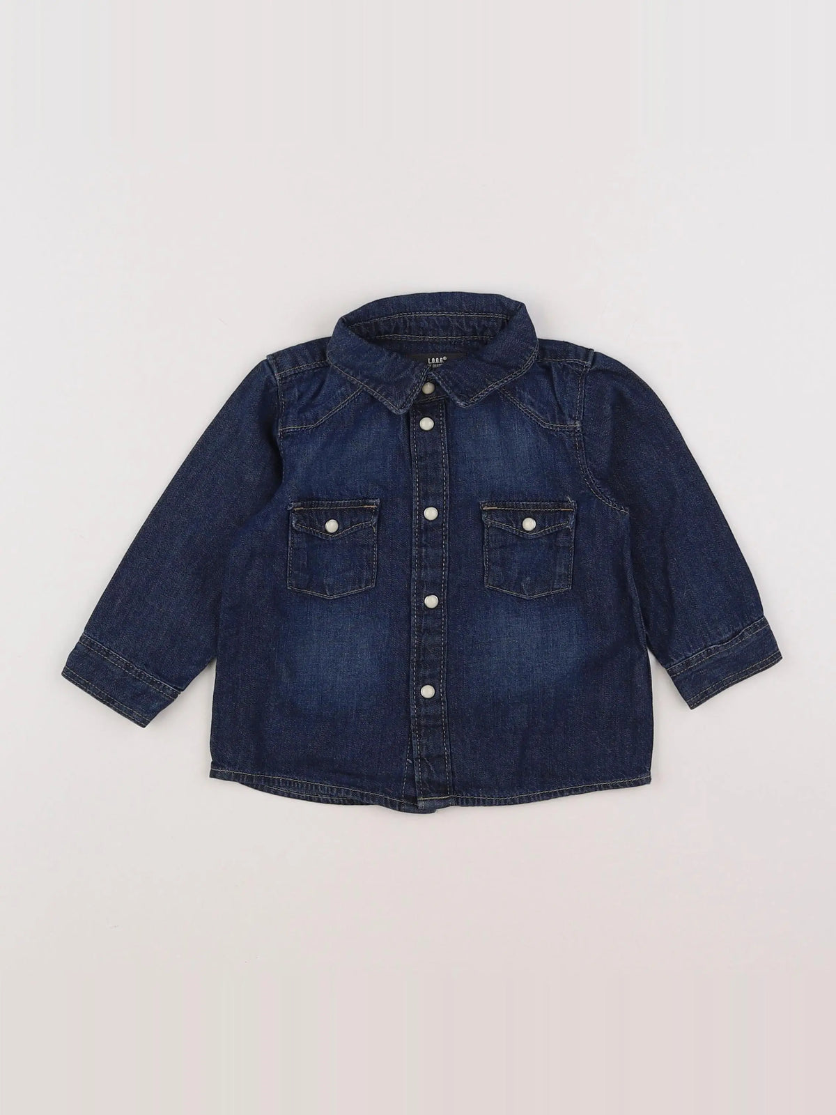 H&M - chemise bleu - 6/9 mois