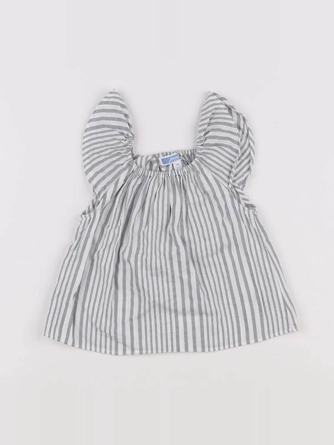 Jacadi - blouse blanc, gris - 6 mois