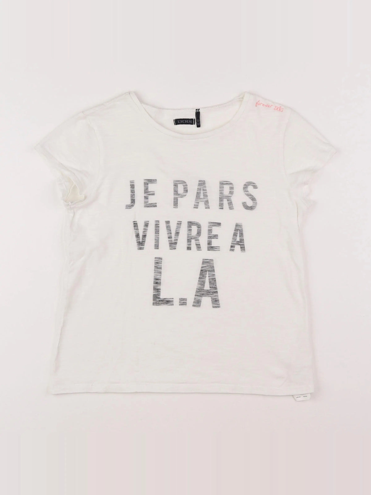 IKKS - tee-shirt blanc - 10 ans