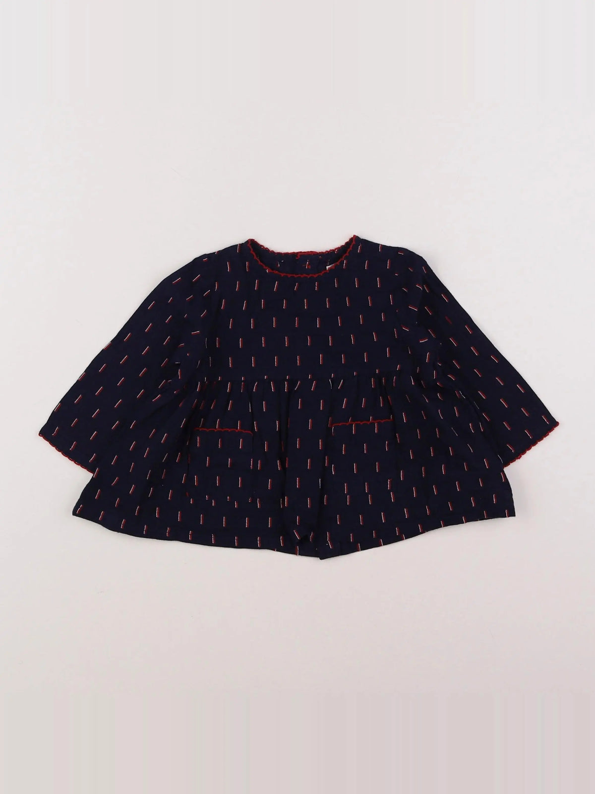 Boutchou - robe bleu, rouge - 9 mois