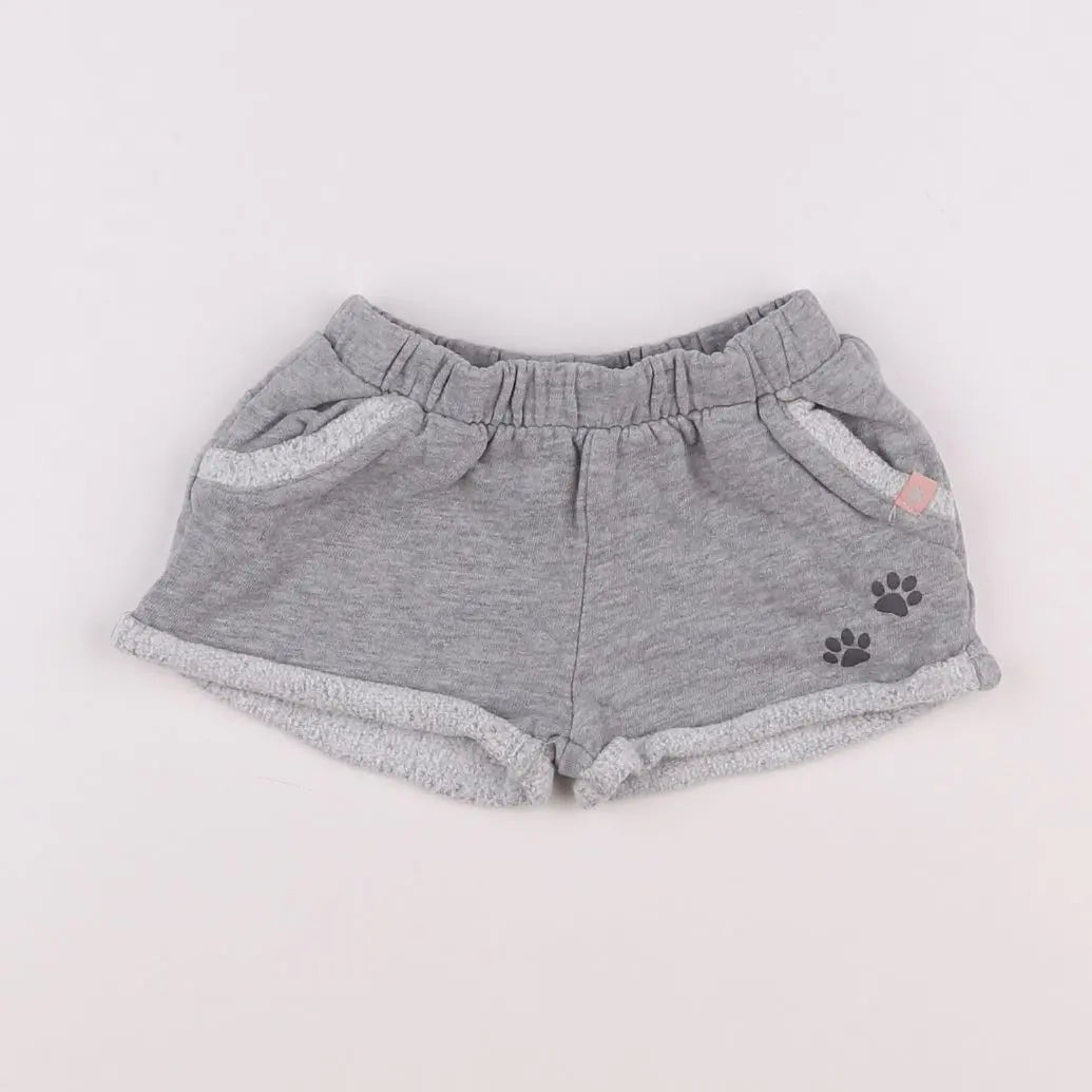 Vertbaudet - short gris - 12 mois