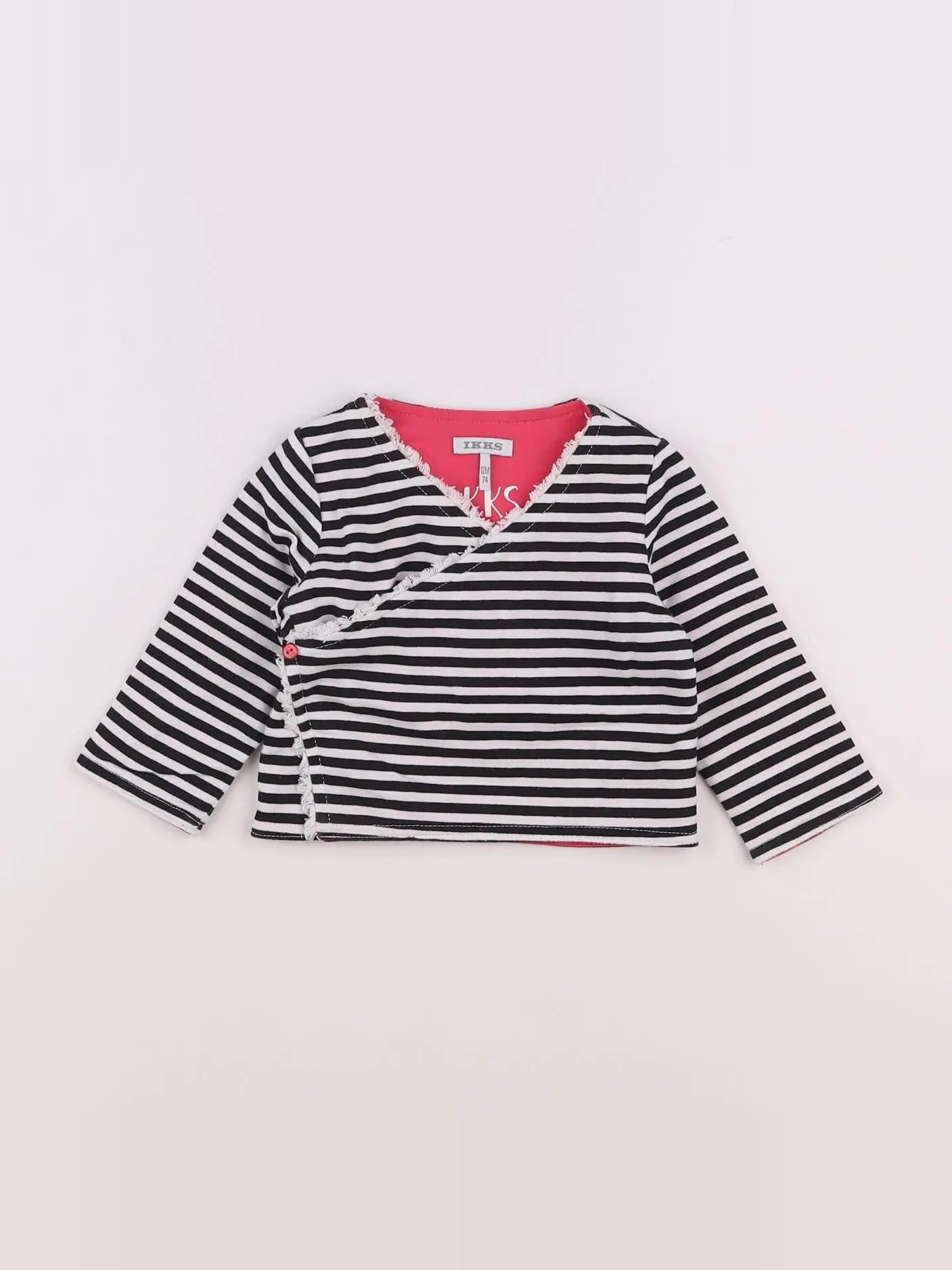 IKKS - sweat blanc, noir - 12 mois