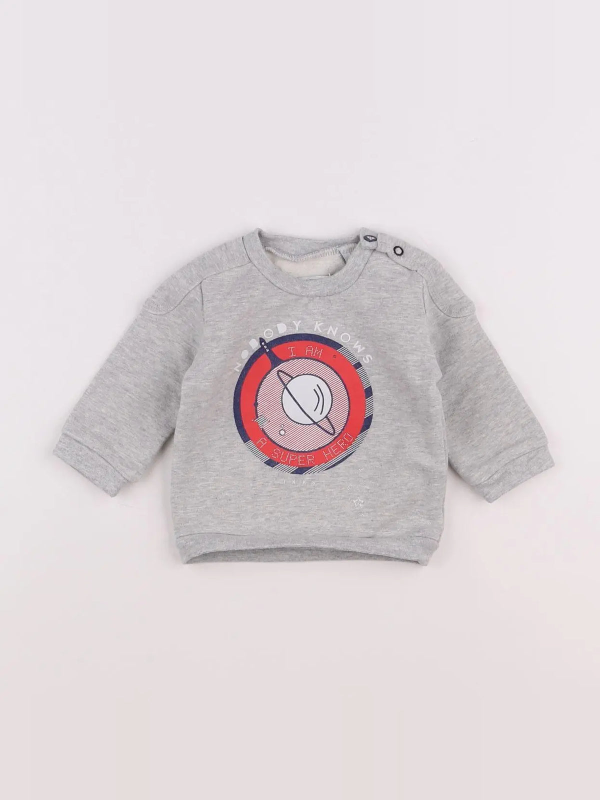 IKKS - sweat gris - 3 mois
