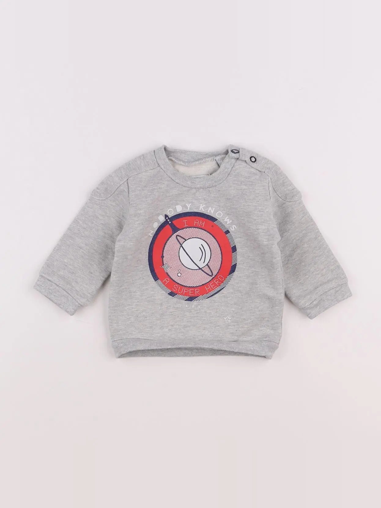 IKKS - sweat gris - 3 mois