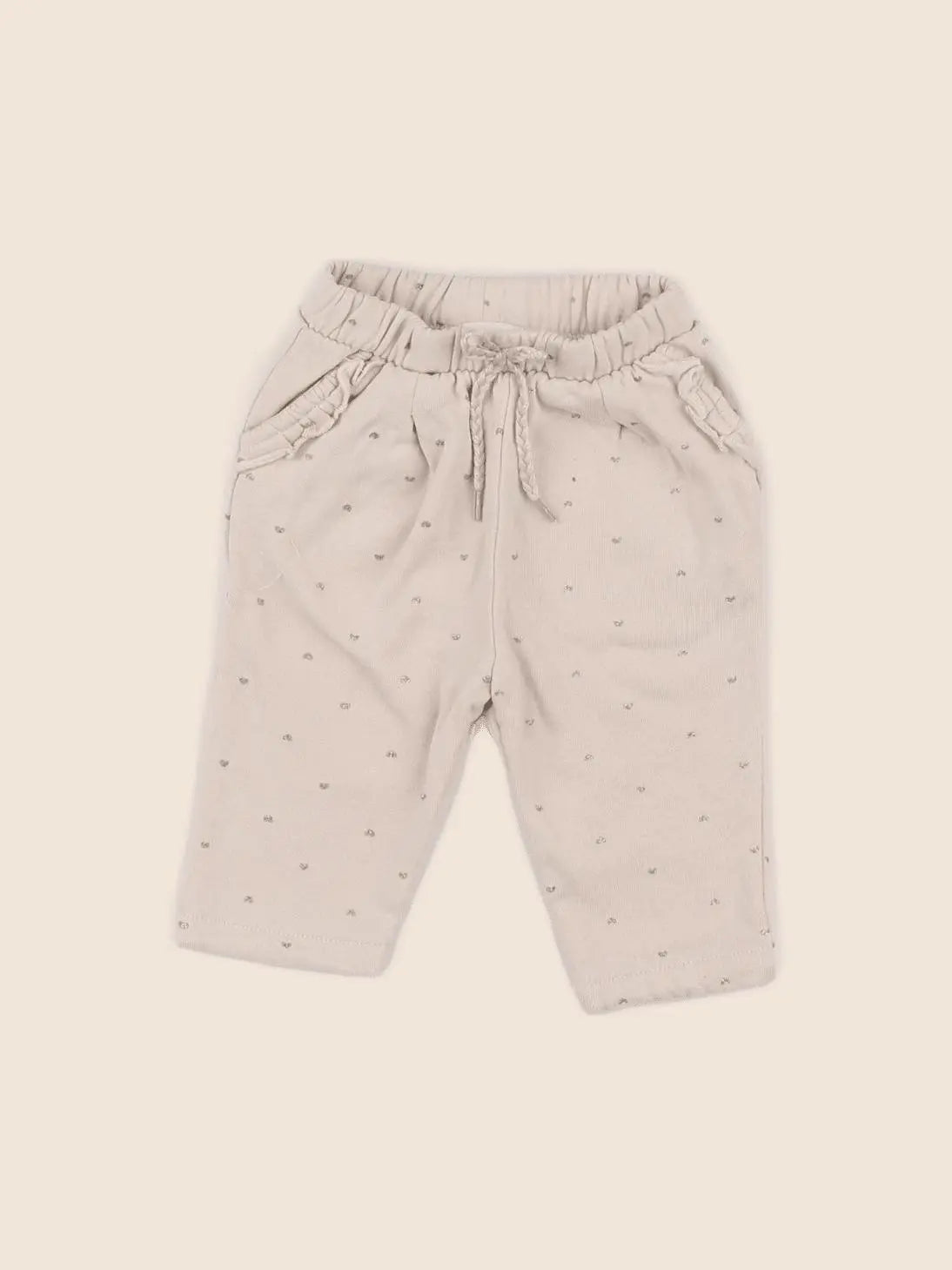 Vertbaudet - jogging beige, argent - 3 mois