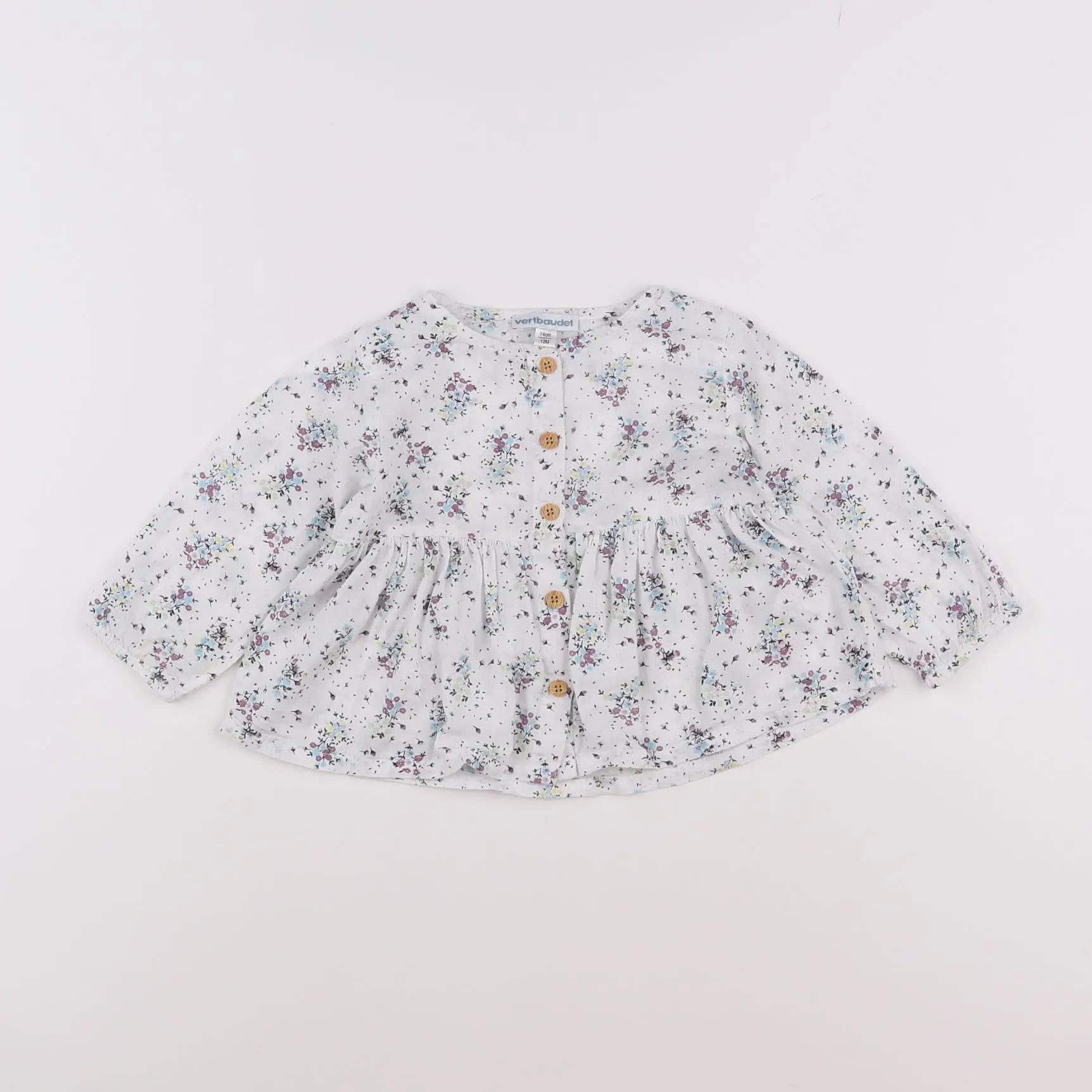 Vertbaudet - blouse blanc - 12 mois