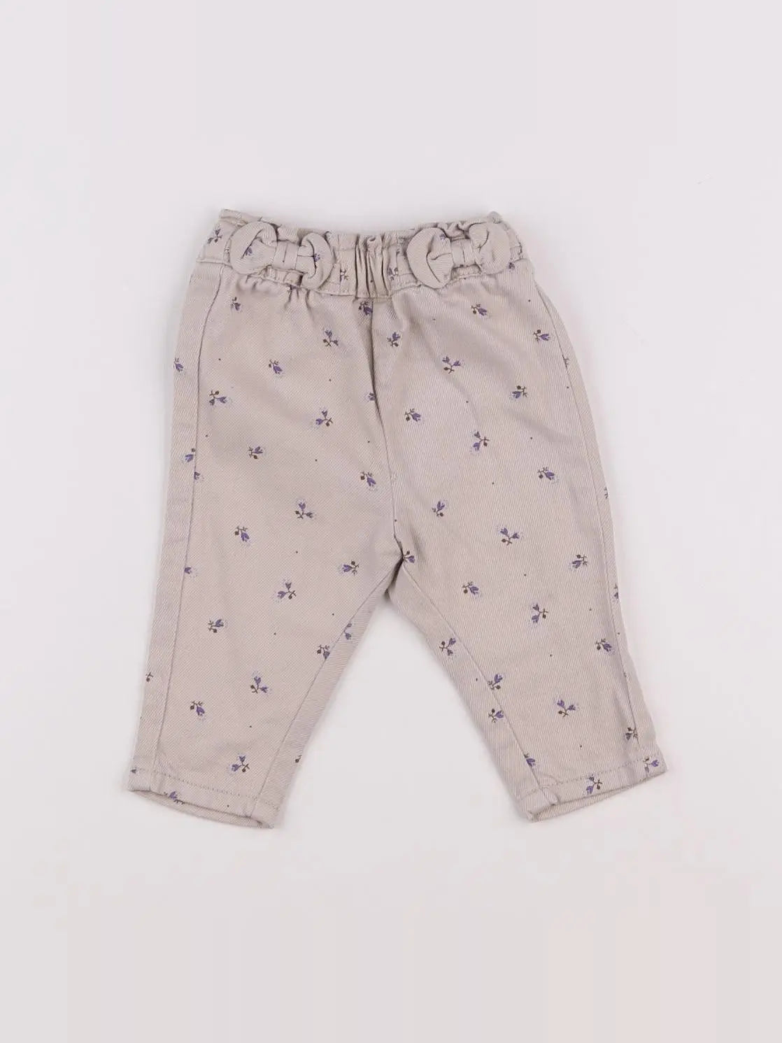 Vertbaudet - pantalon beige - 0/3 mois