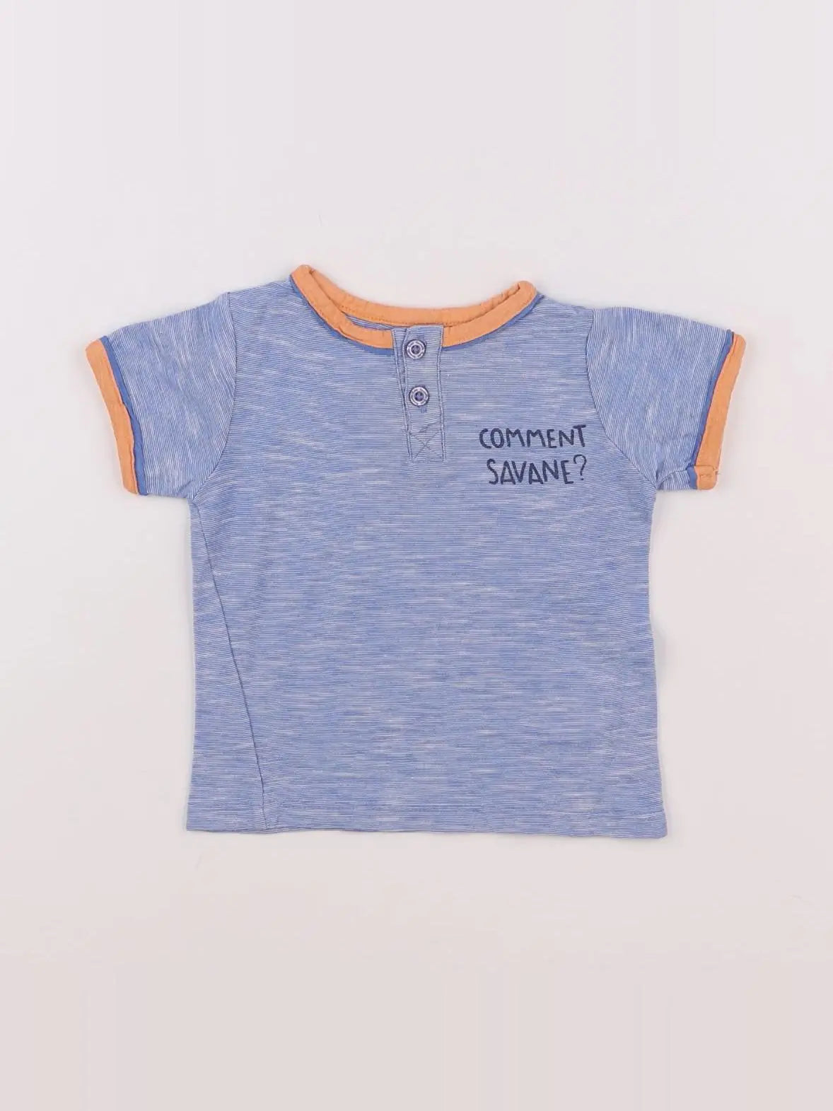 Cadet Rousselle - tee-shirt blanc, bleu - 6 mois