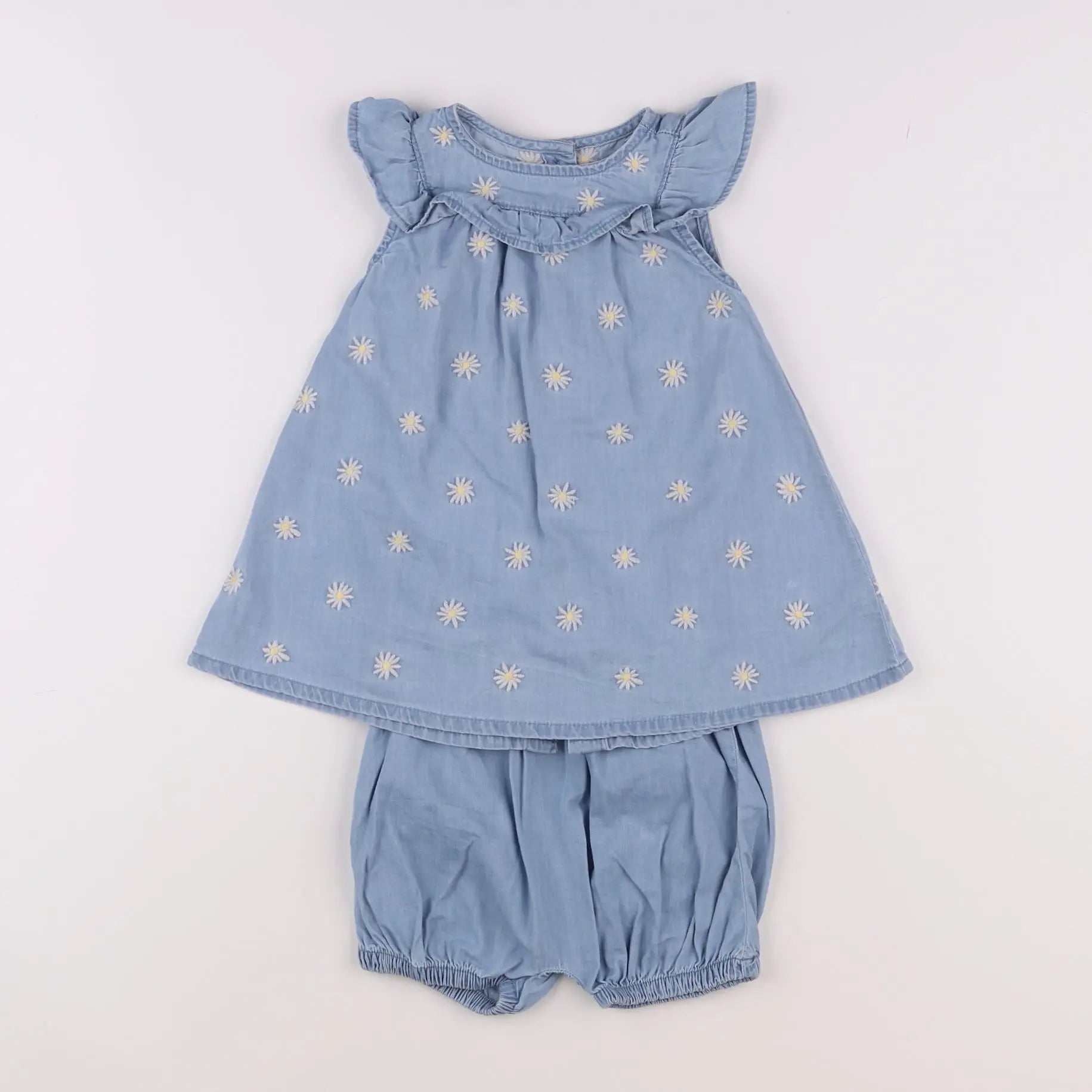 Vertbaudet - robe bleu - 12 mois