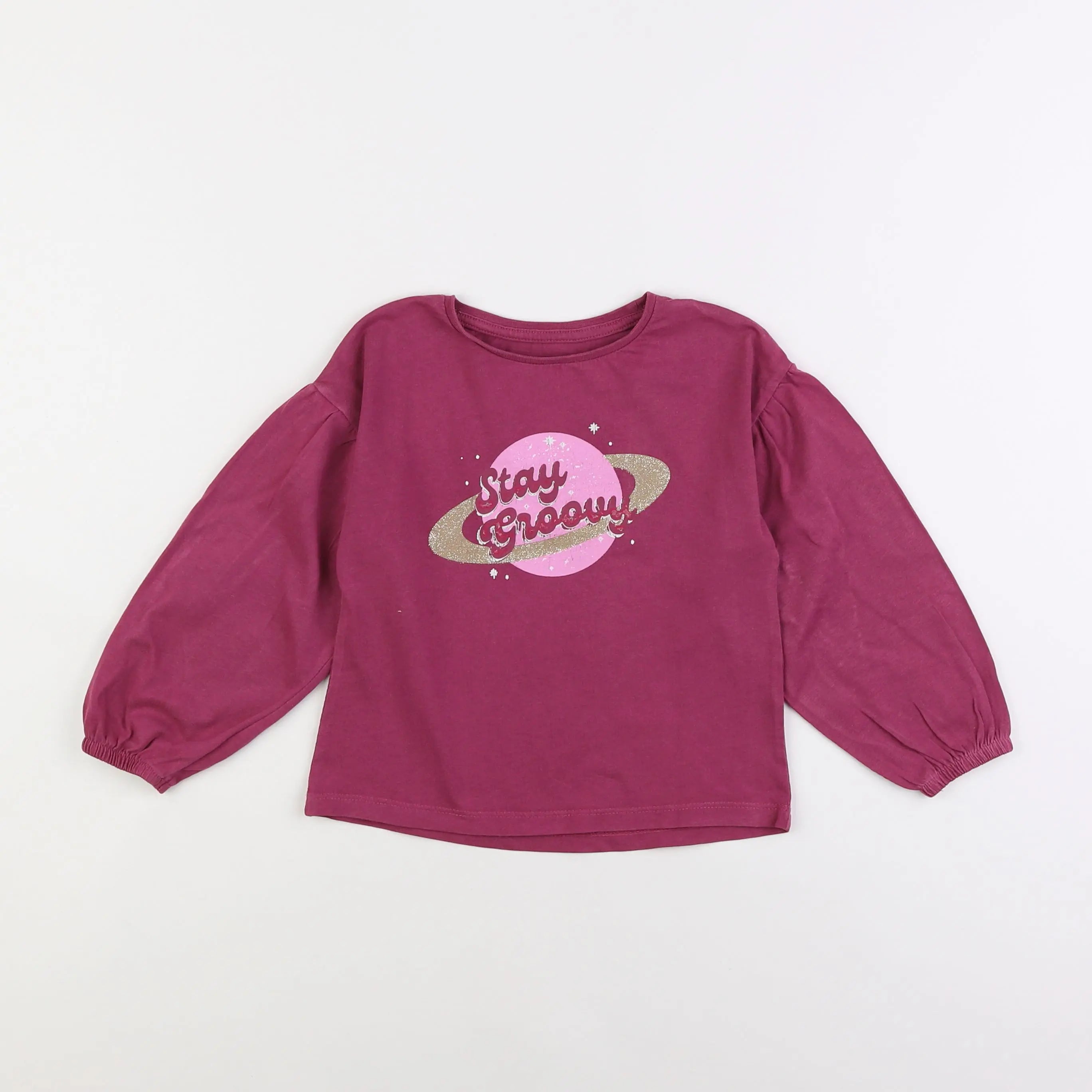 Vertbaudet - tee-shirt rose - 4 ans