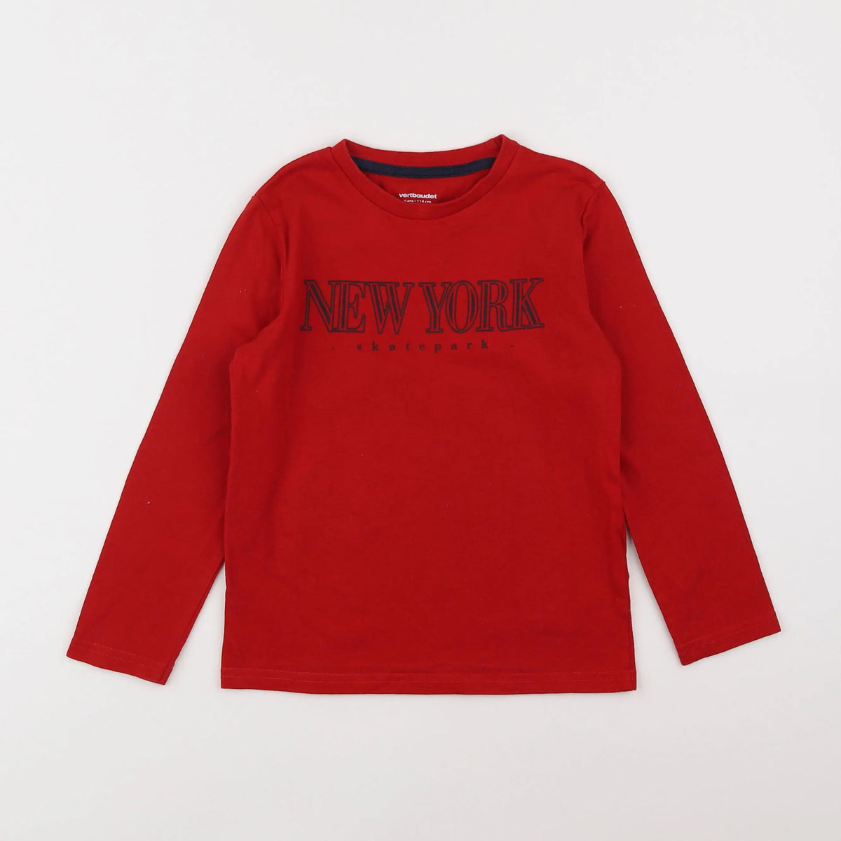 Vertbaudet - tee-shirt rouge - 6 ans