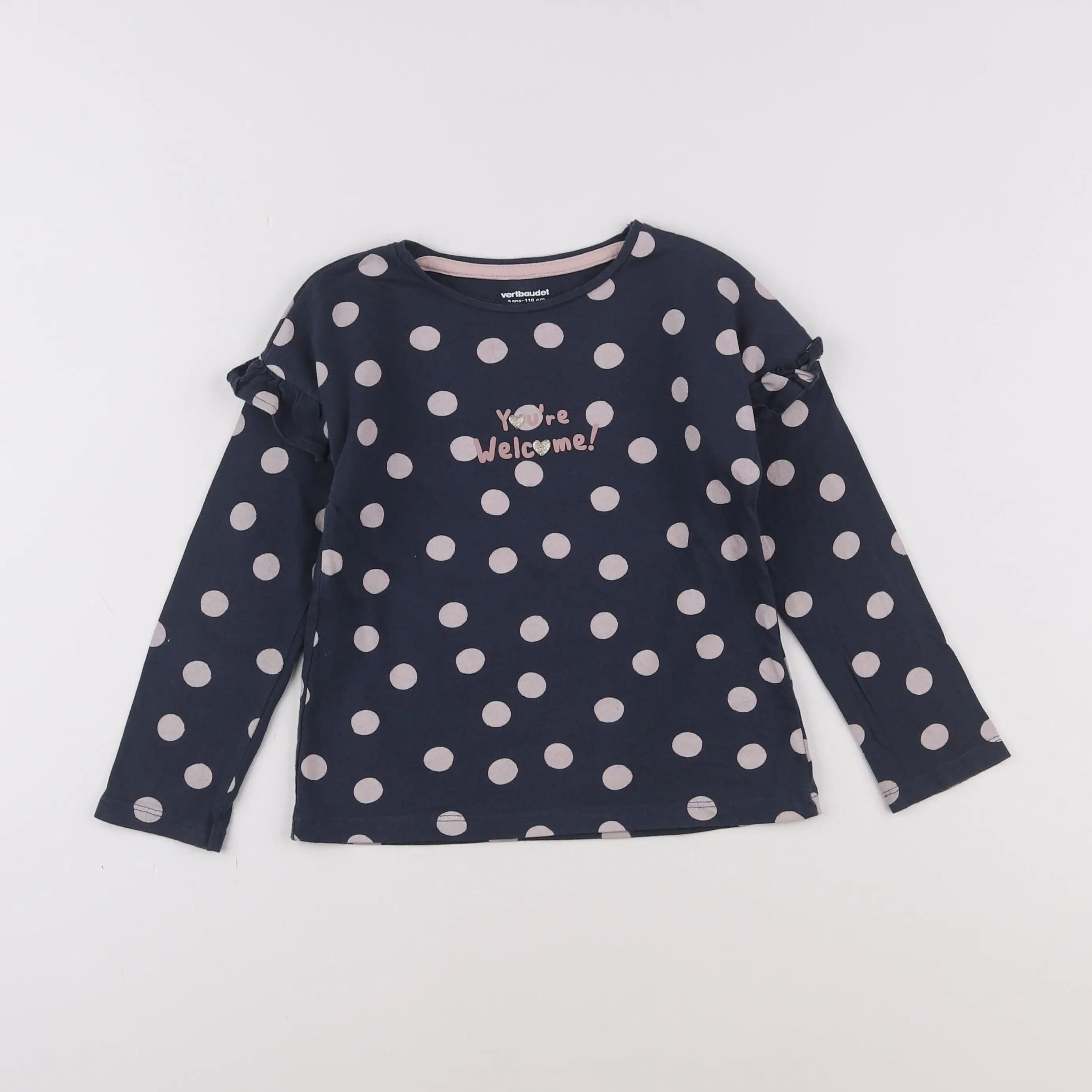 Vertbaudet - tee-shirt bleu - 5 ans