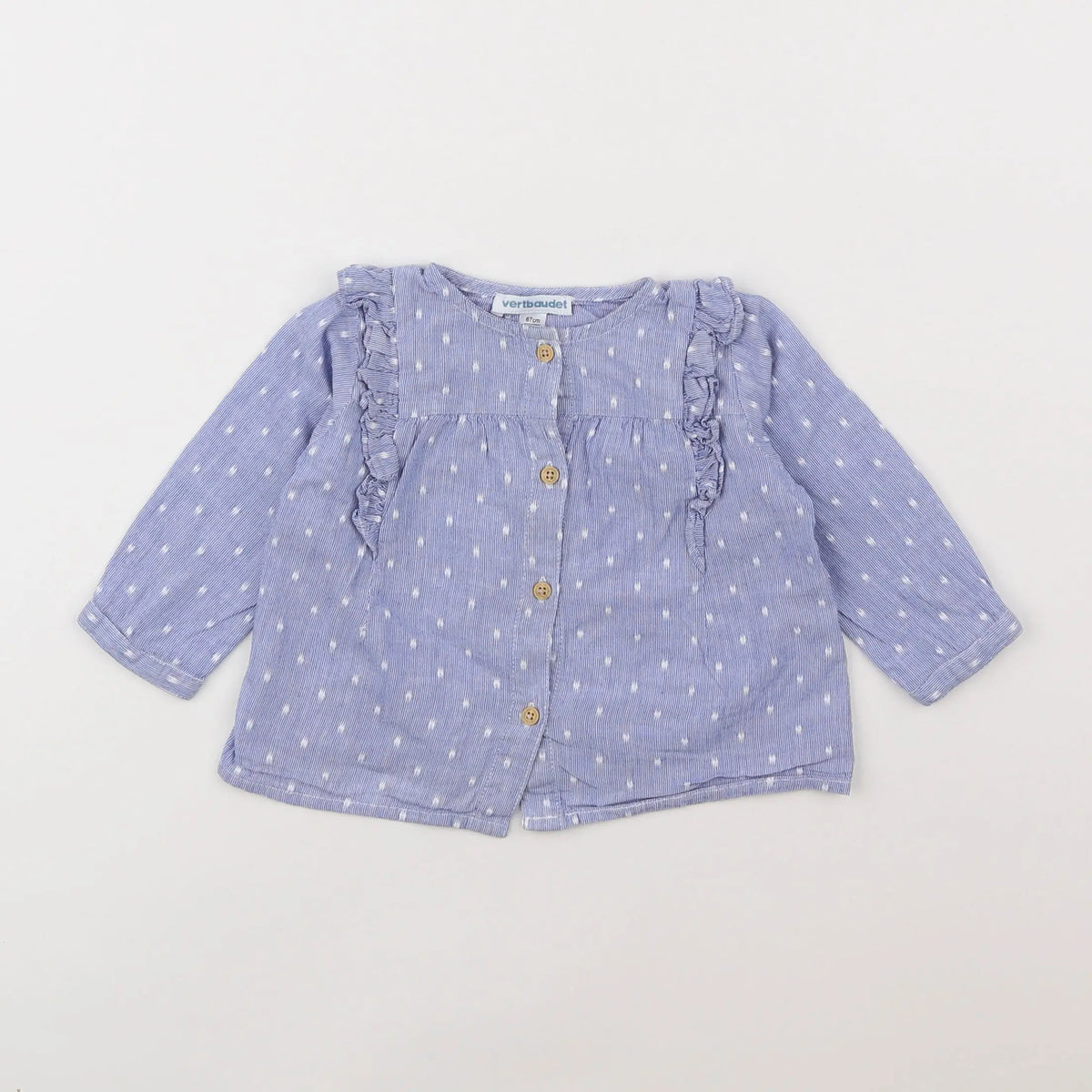 Vertbaudet - blouse bleu - 6 mois
