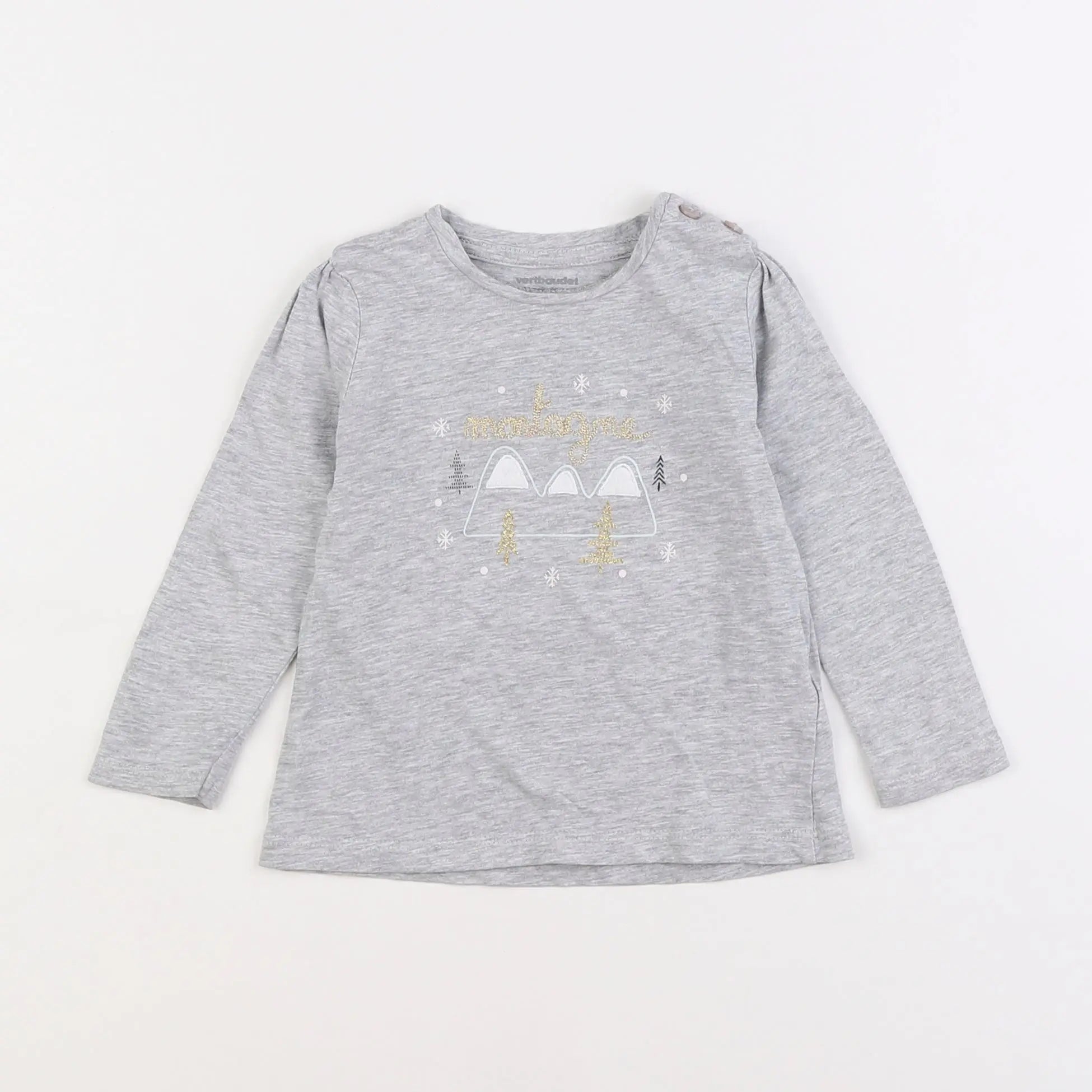 Vertbaudet - tee-shirt gris - 12 mois