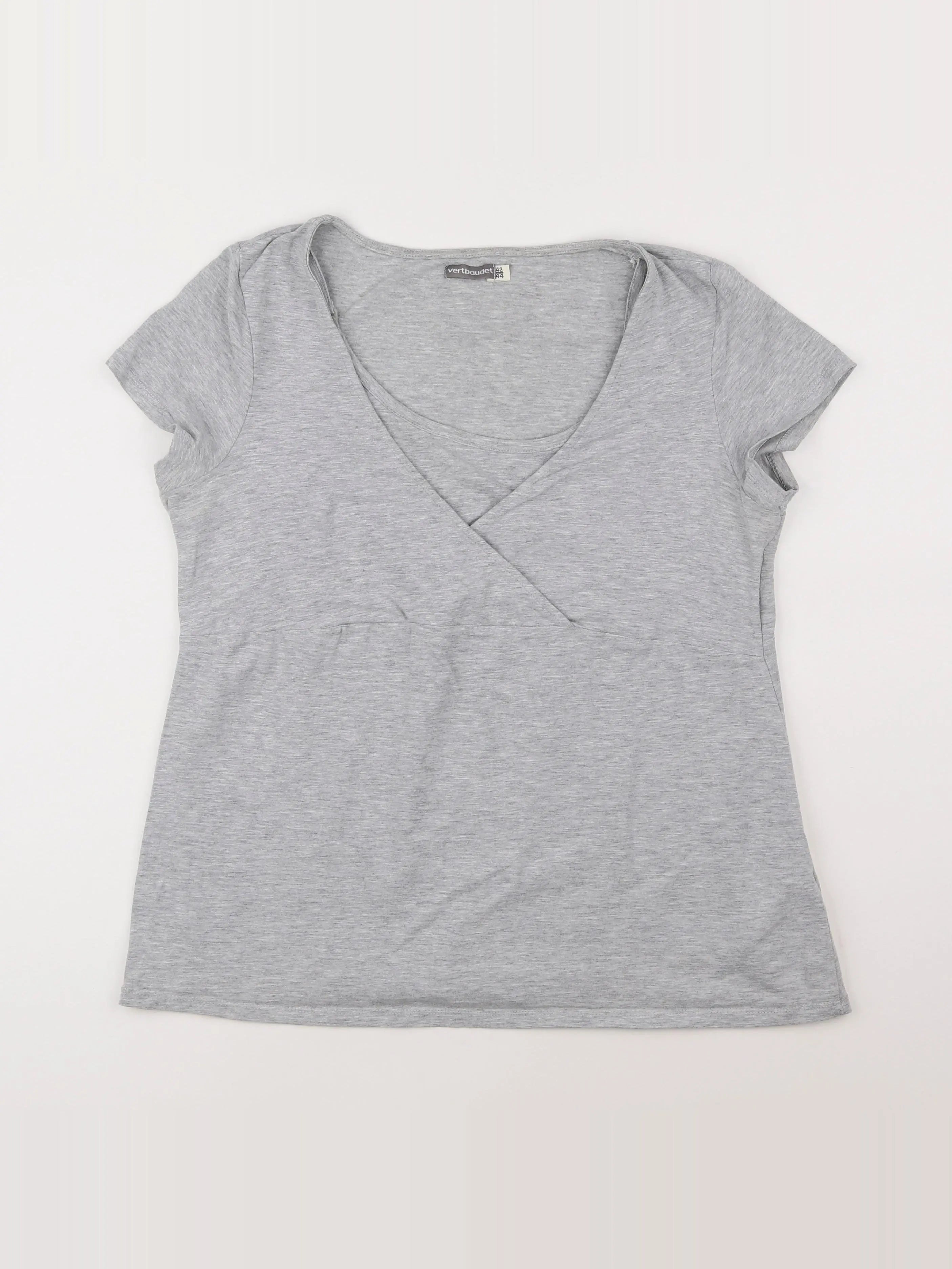 Vertbaudet - tee-shirt grossesse gris - 42 à 44