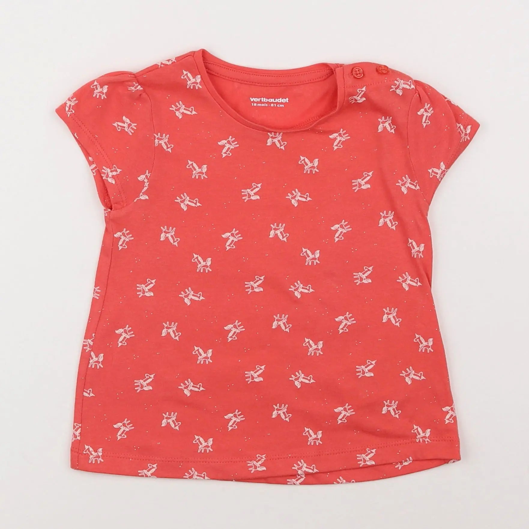 Vertbaudet - tee-shirt orange - 18 mois