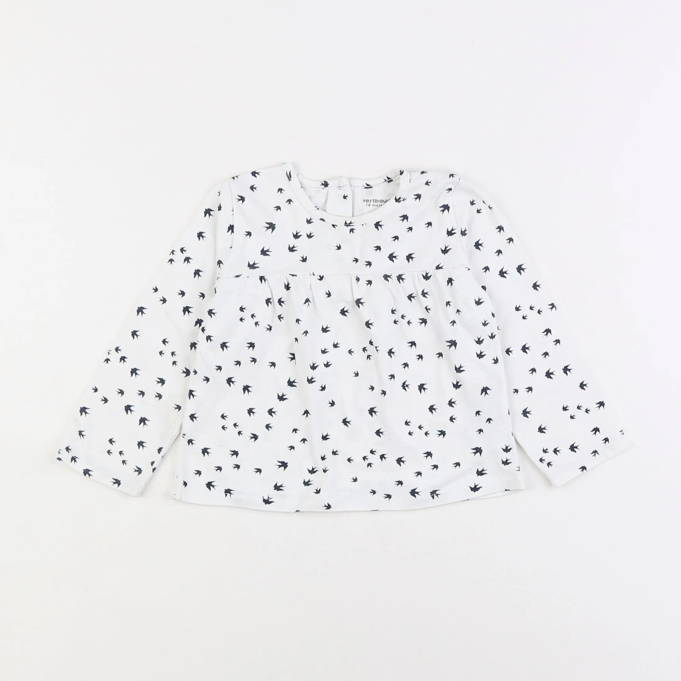Vertbaudet - tee-shirt blanc - 18 mois