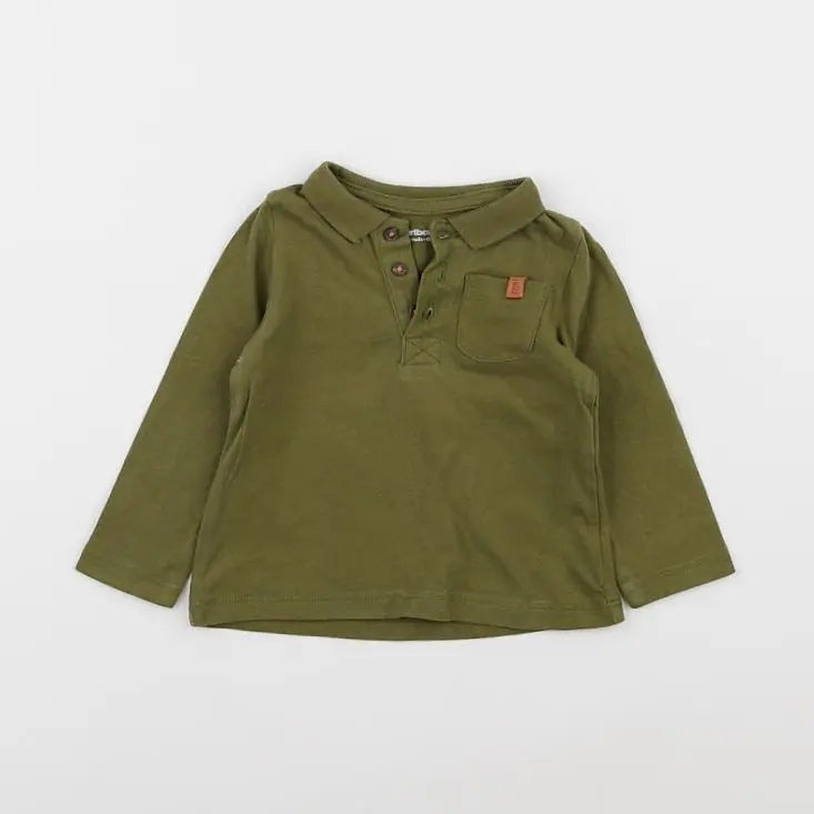 Vertbaudet - polo vert - 6 mois