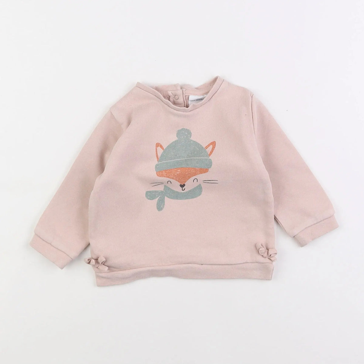Vertbaudet - sweat rose - 12 mois