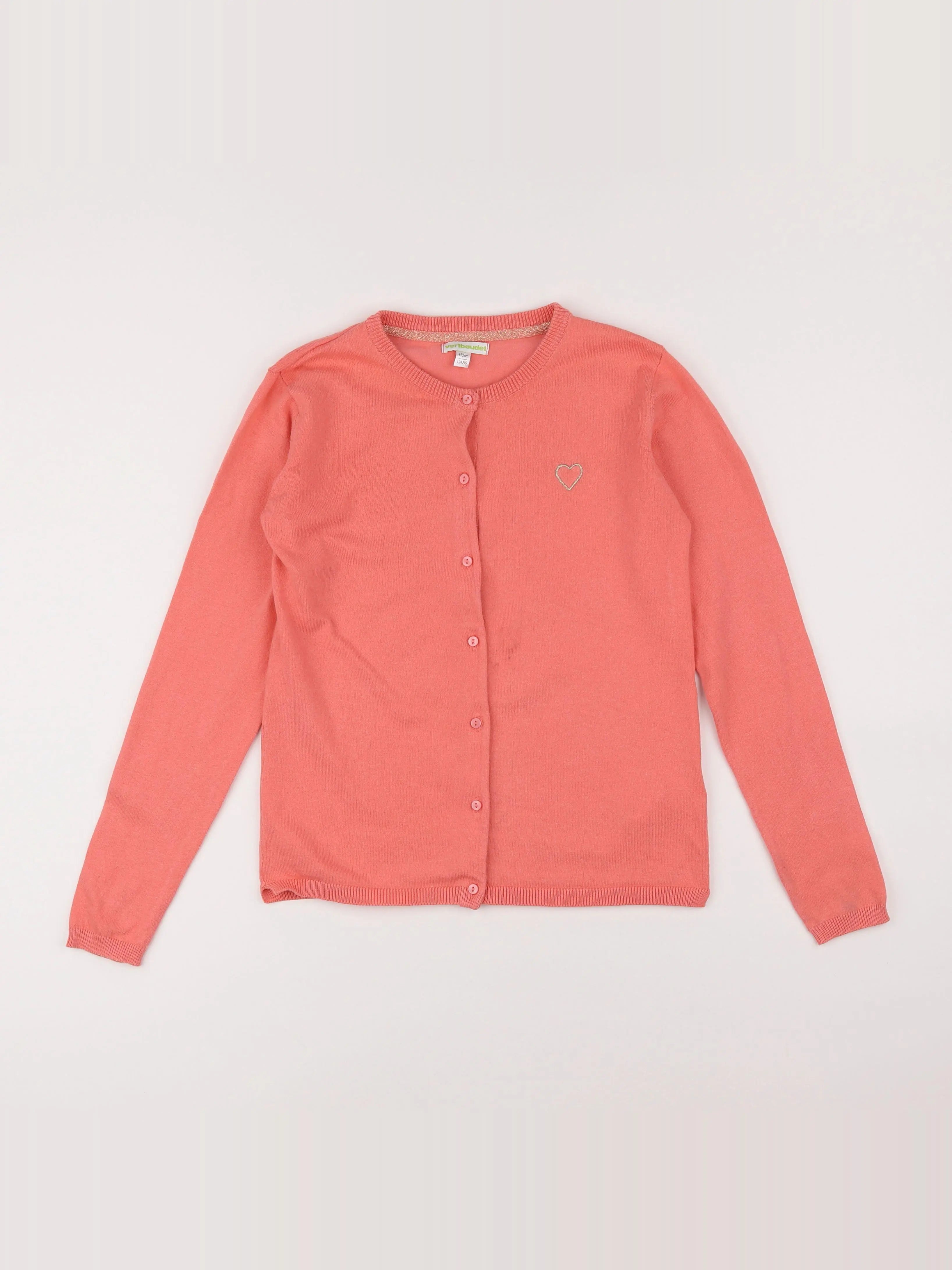 Vertbaudet - gilet rose - 12 ans