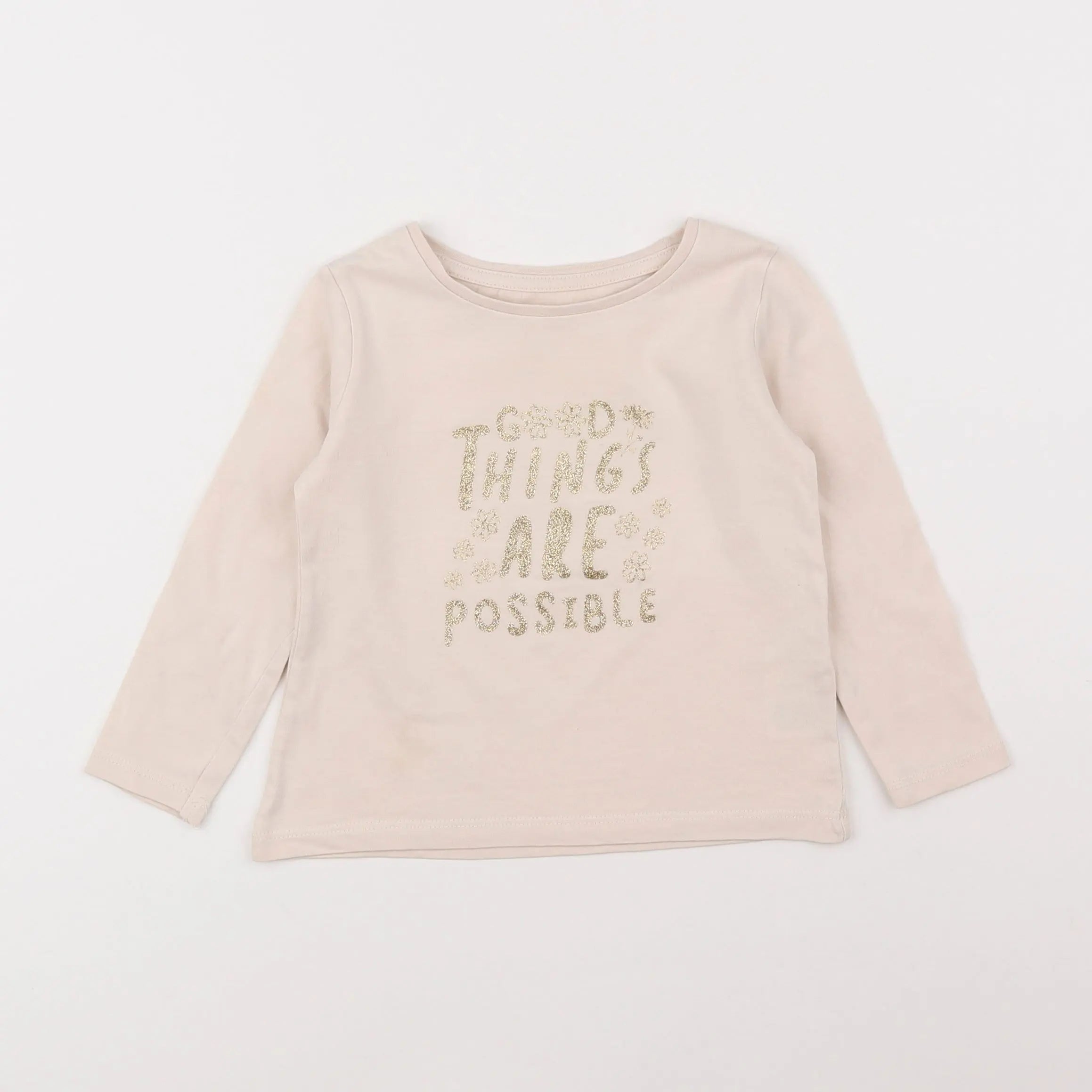 Vertbaudet - tee-shirt rose - 2 ans