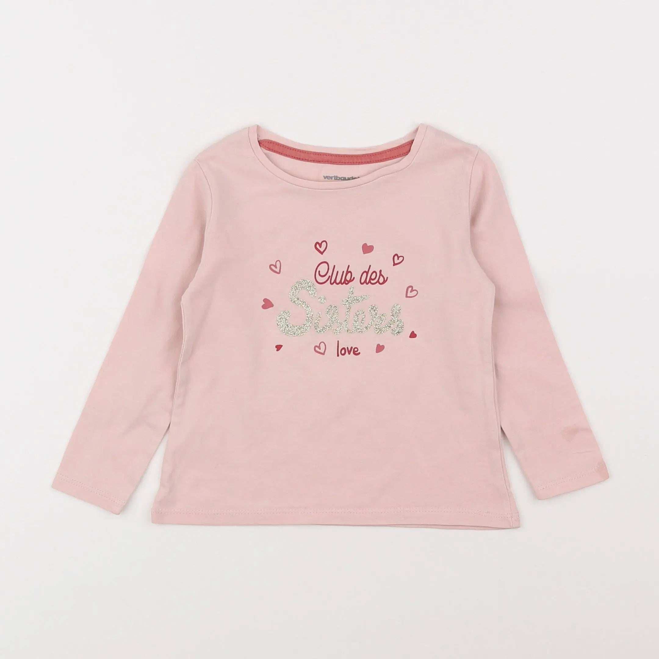 Vertbaudet - tee-shirt rose - 2 ans