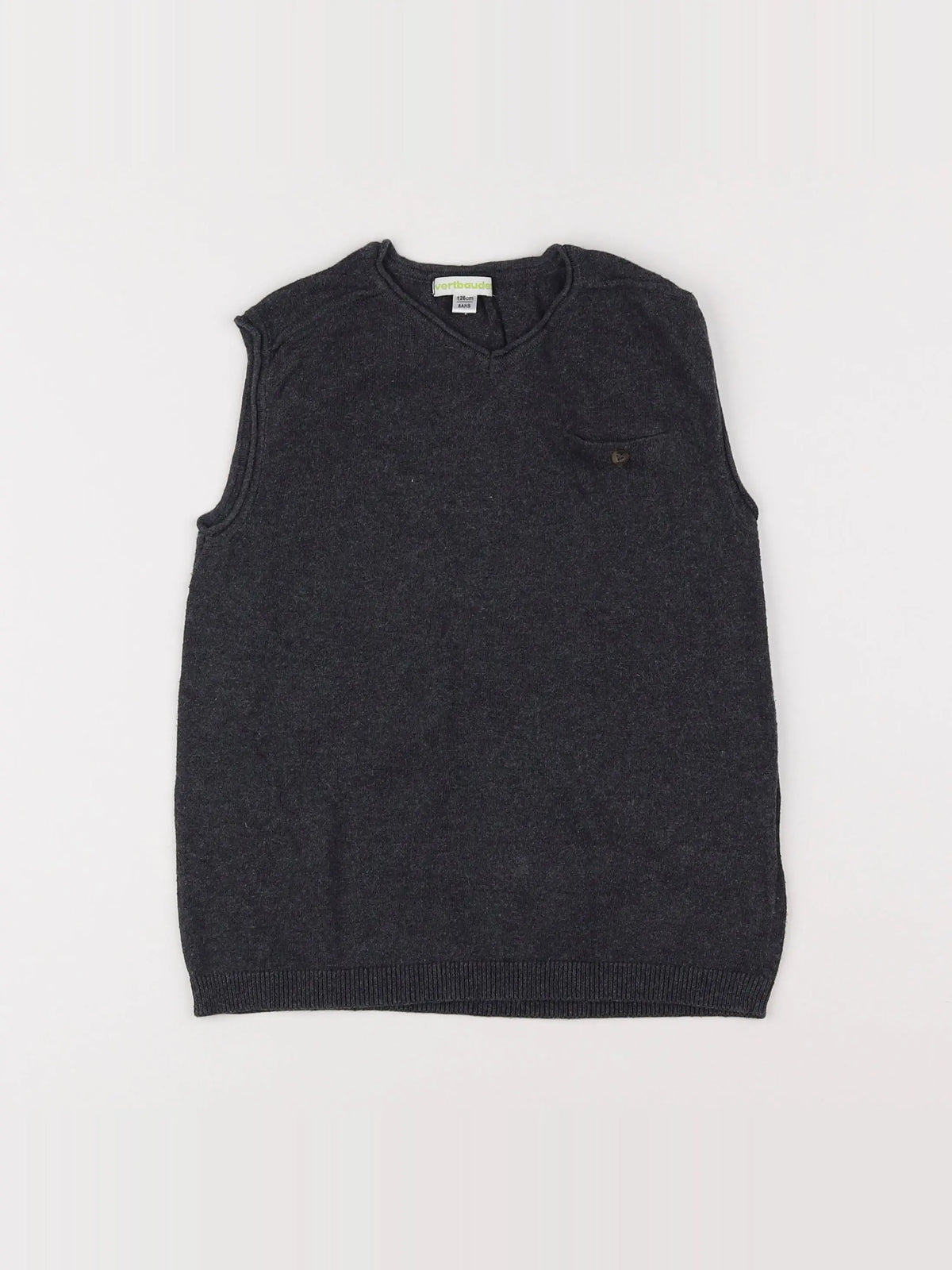 Vertbaudet - pull gris - 8 ans