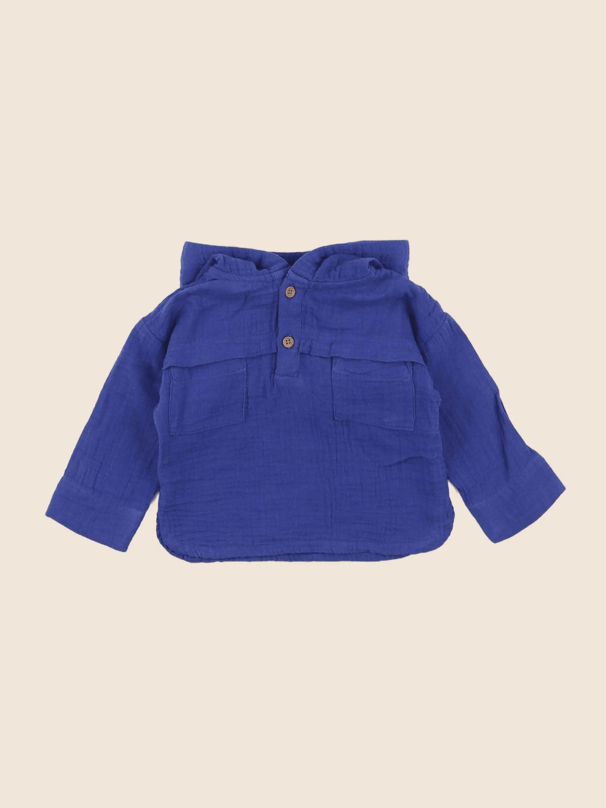 Vertbaudet - chemise bleu - 6 mois