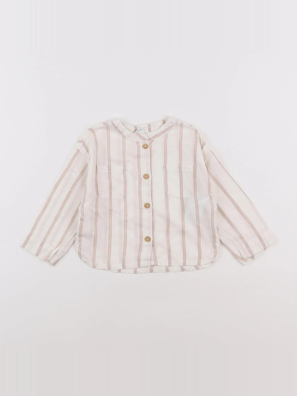 Vertbaudet - chemise beige - 6 mois