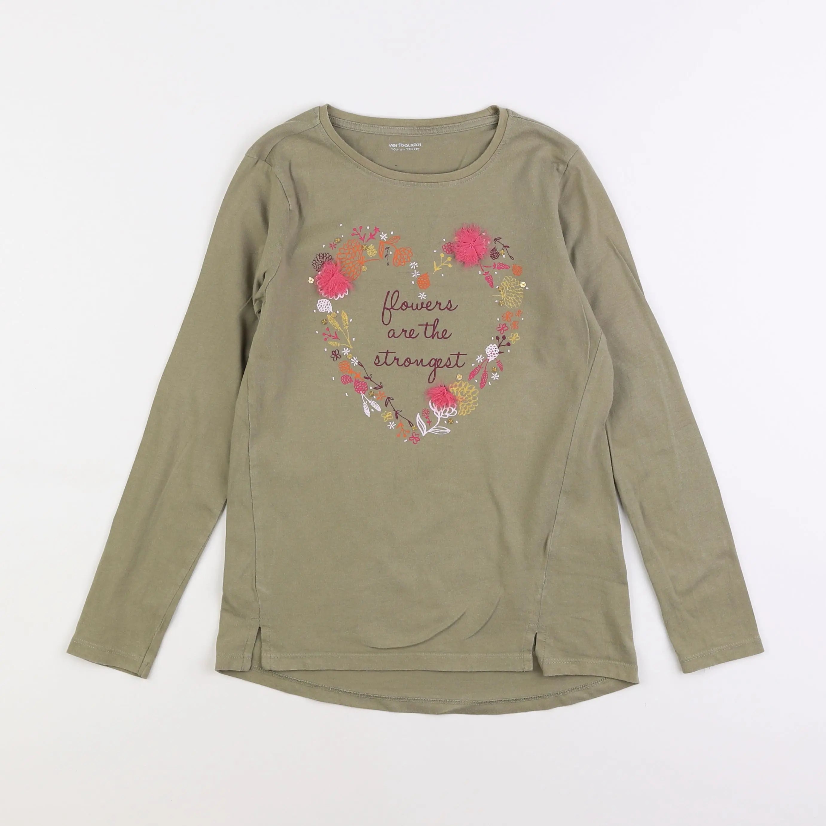 Vertbaudet - tee-shirt vert - 10 ans