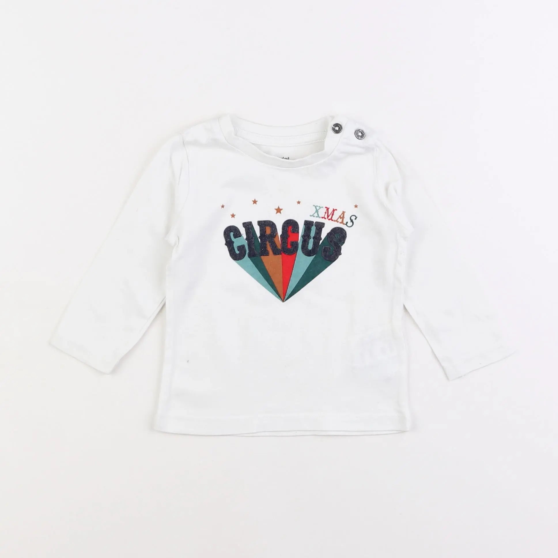 Vertbaudet - tee-shirt blanc - 6 mois