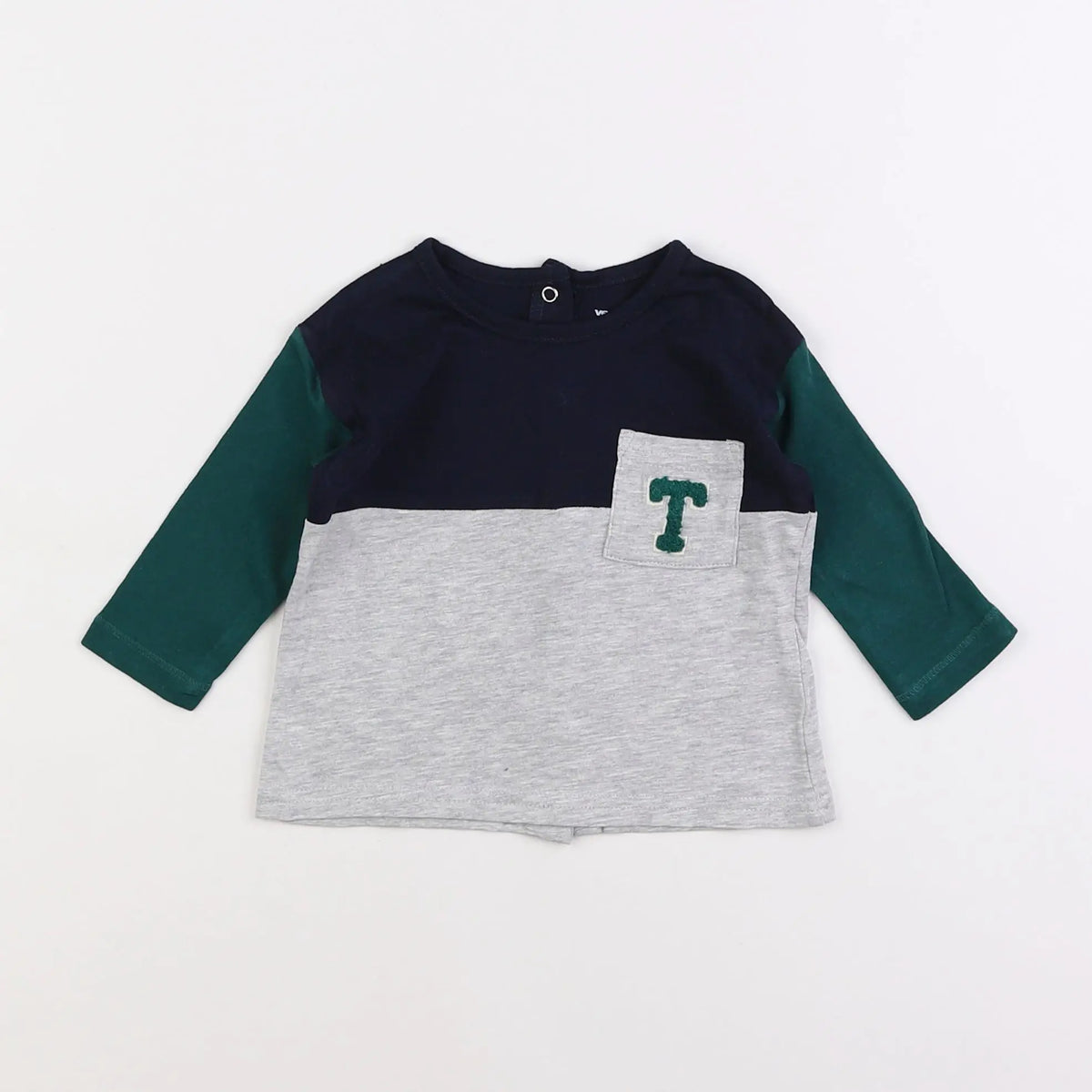 Vertbaudet - tee-shirt gris - 6 mois