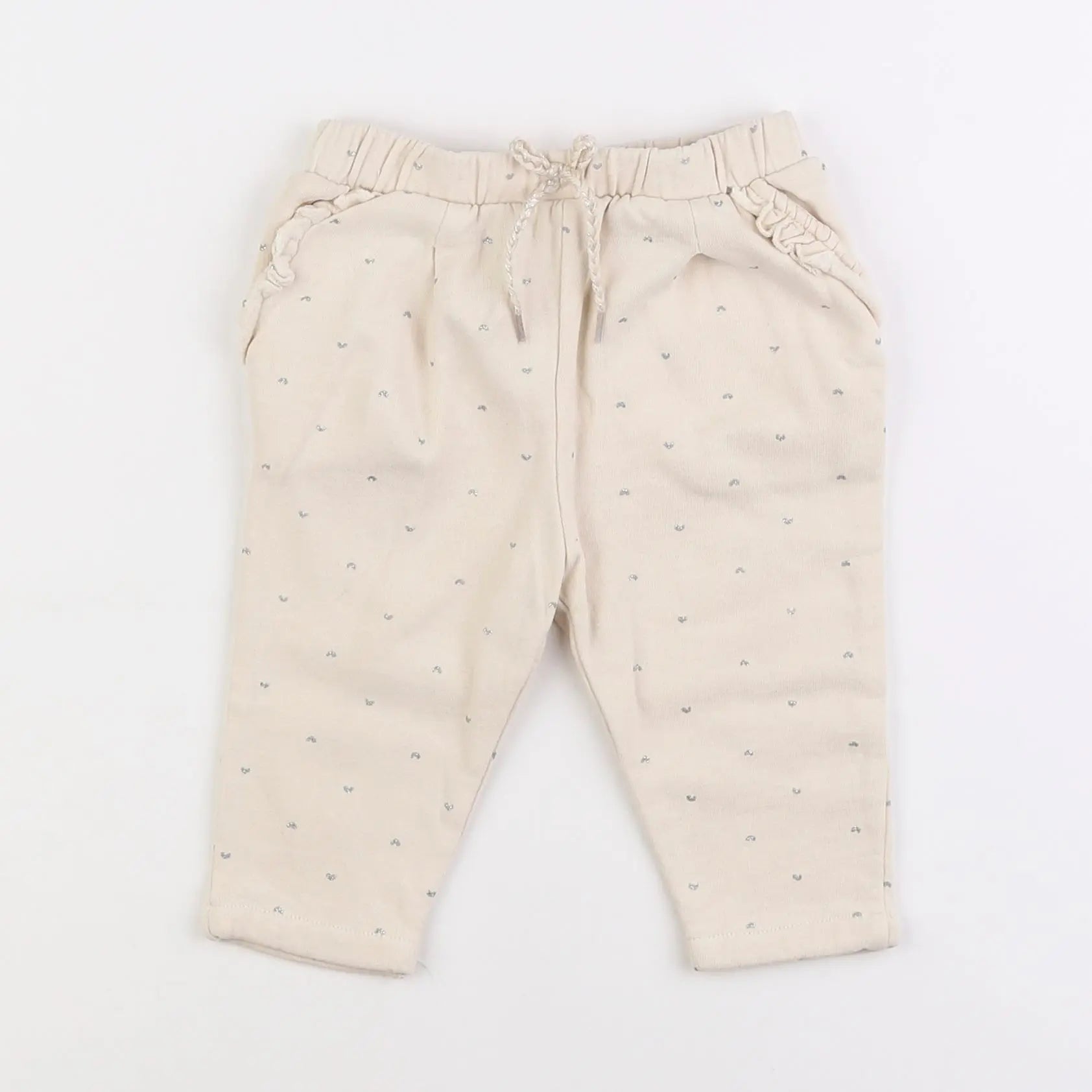 Vertbaudet - pantalon velours beige - 9 mois