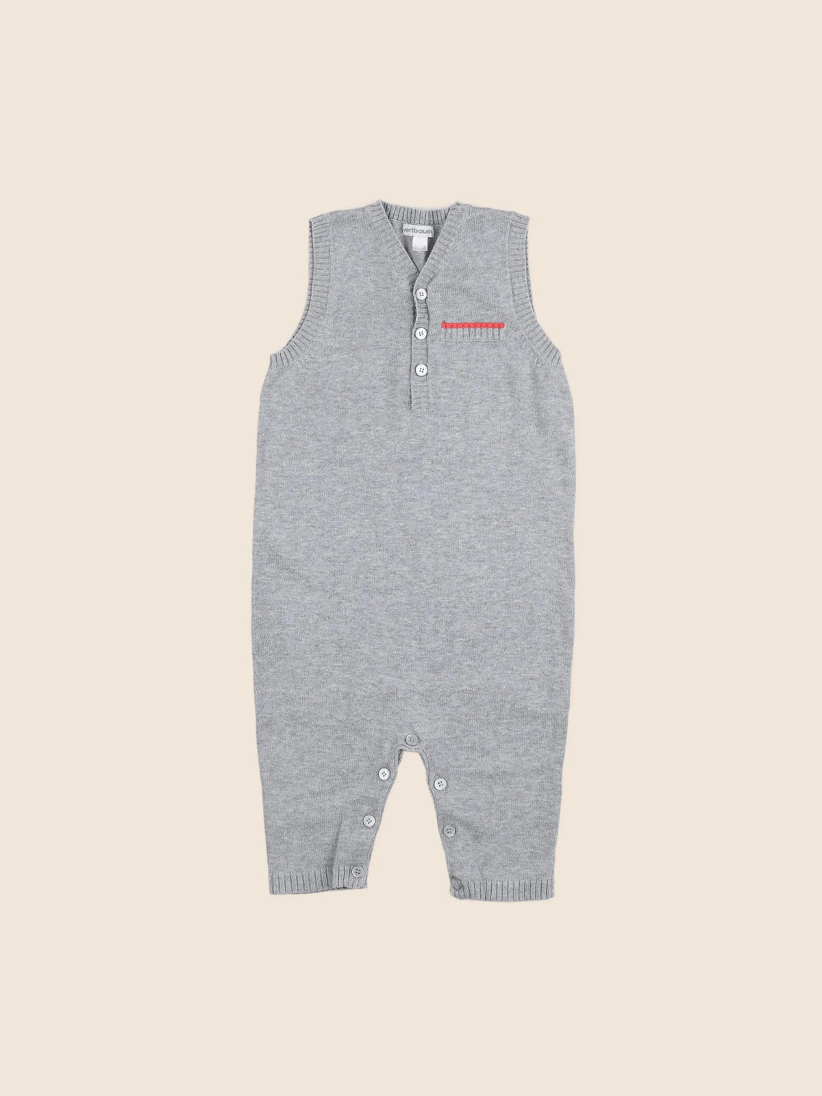 Vertbaudet - combinaison gris - 12 mois