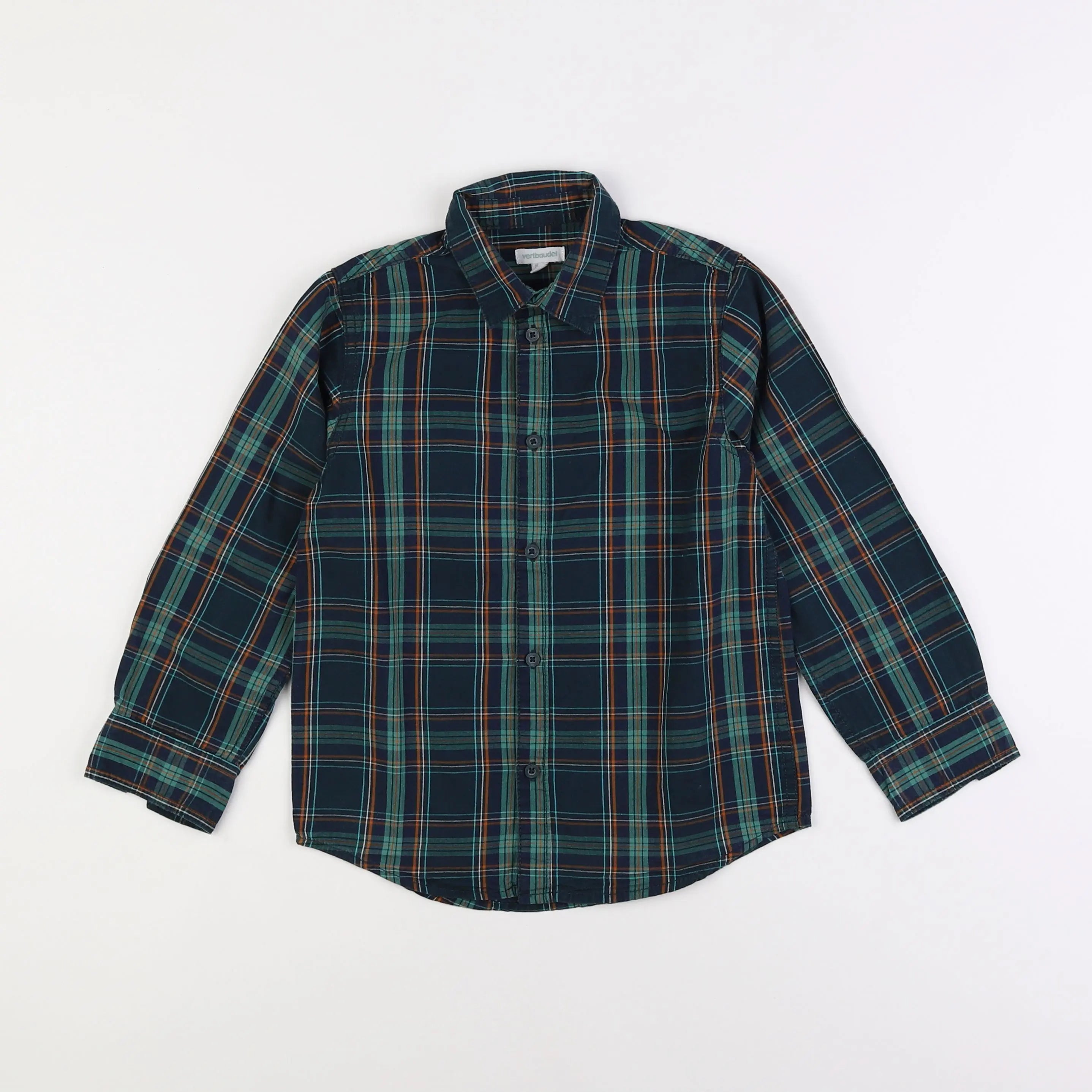 Vertbaudet - chemise vert - 8 ans