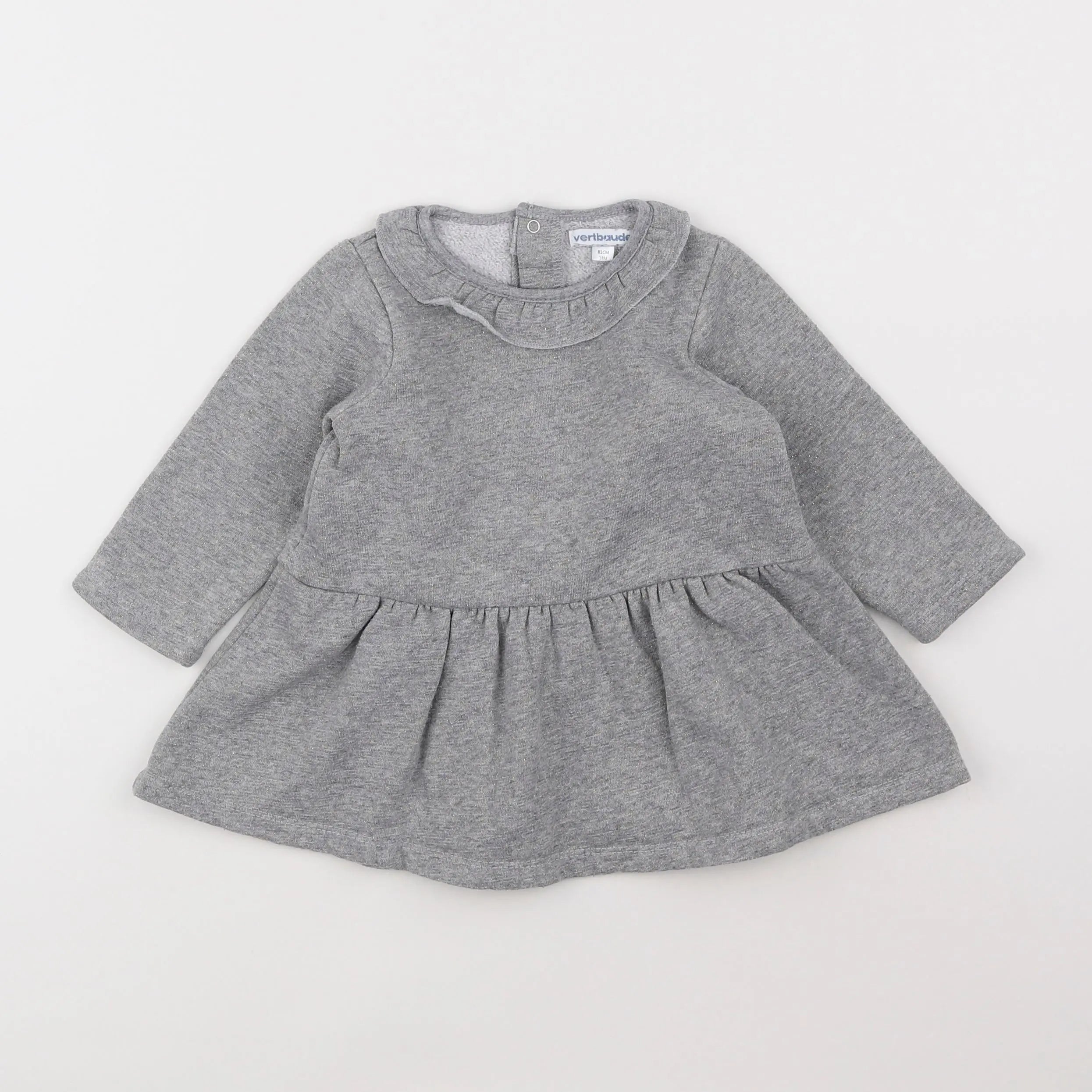 Vertbaudet - robe gris - 18 mois