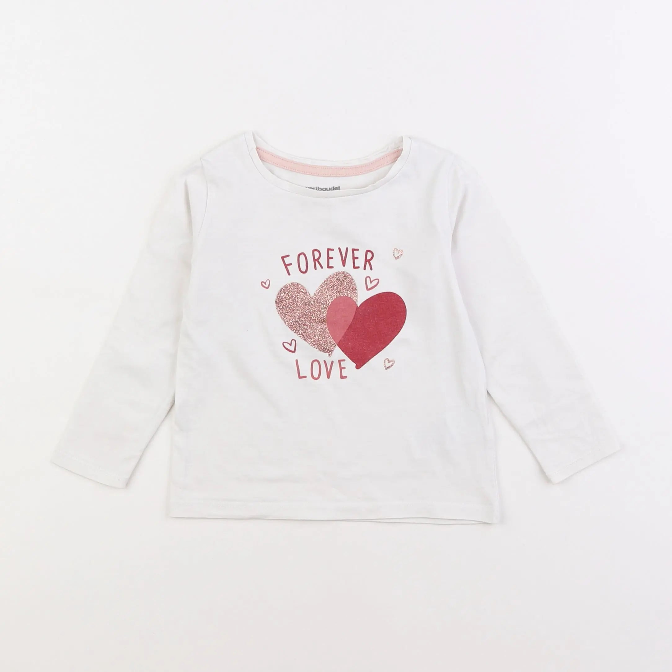 Vertbaudet - tee-shirt blanc - 2 ans