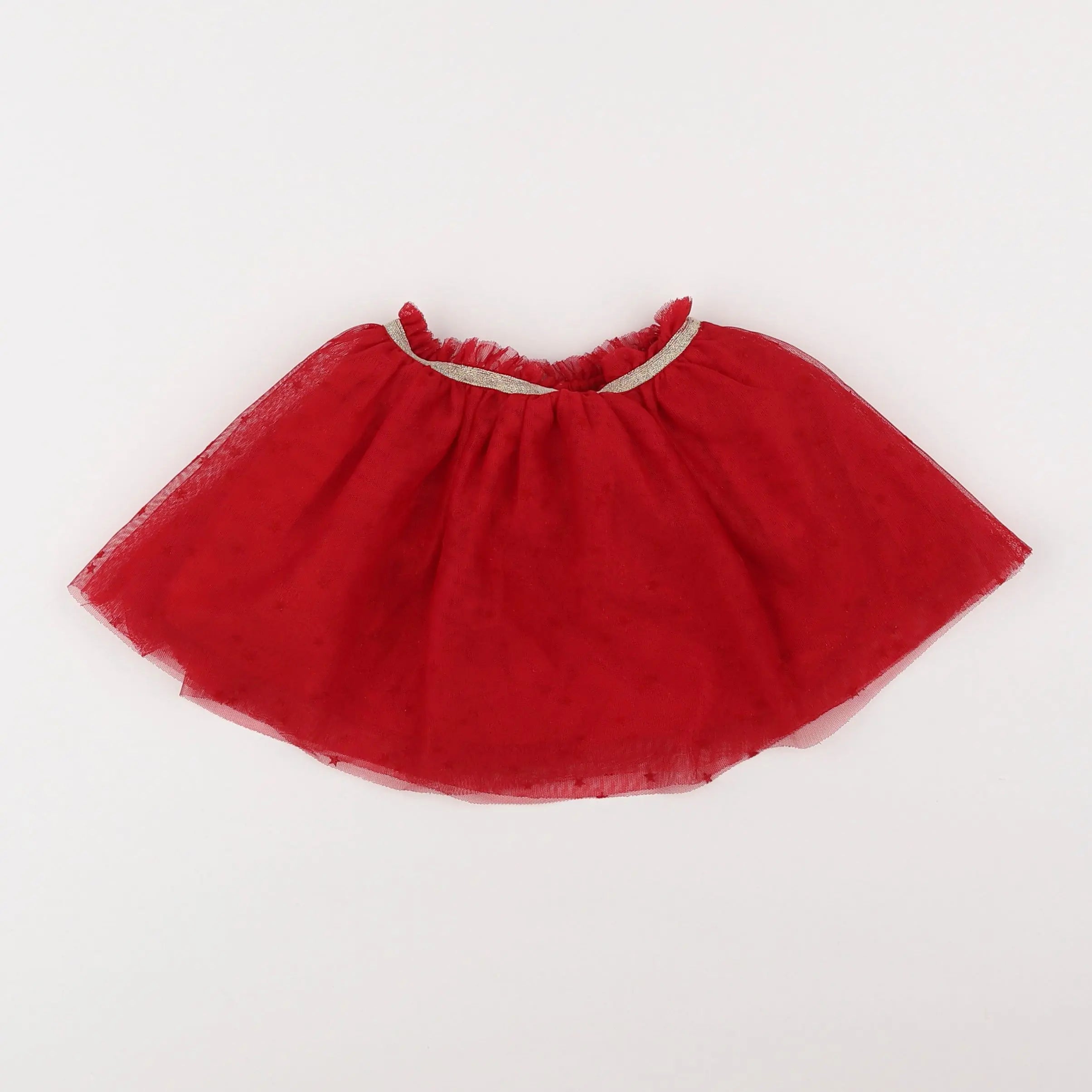 Vertbaudet - jupe rouge - 2 ans