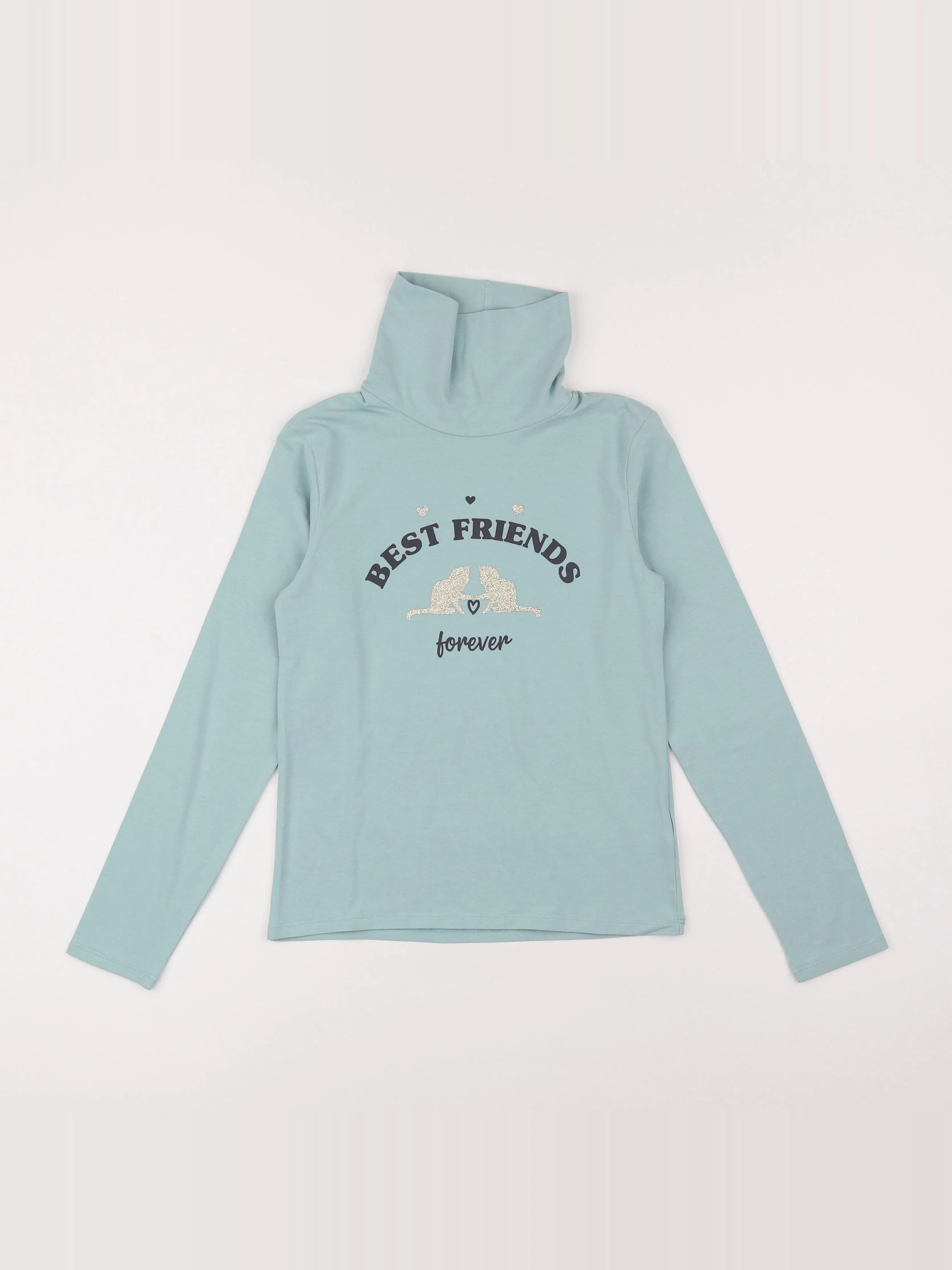 Vertbaudet - sous-pull bleu - 10 ans