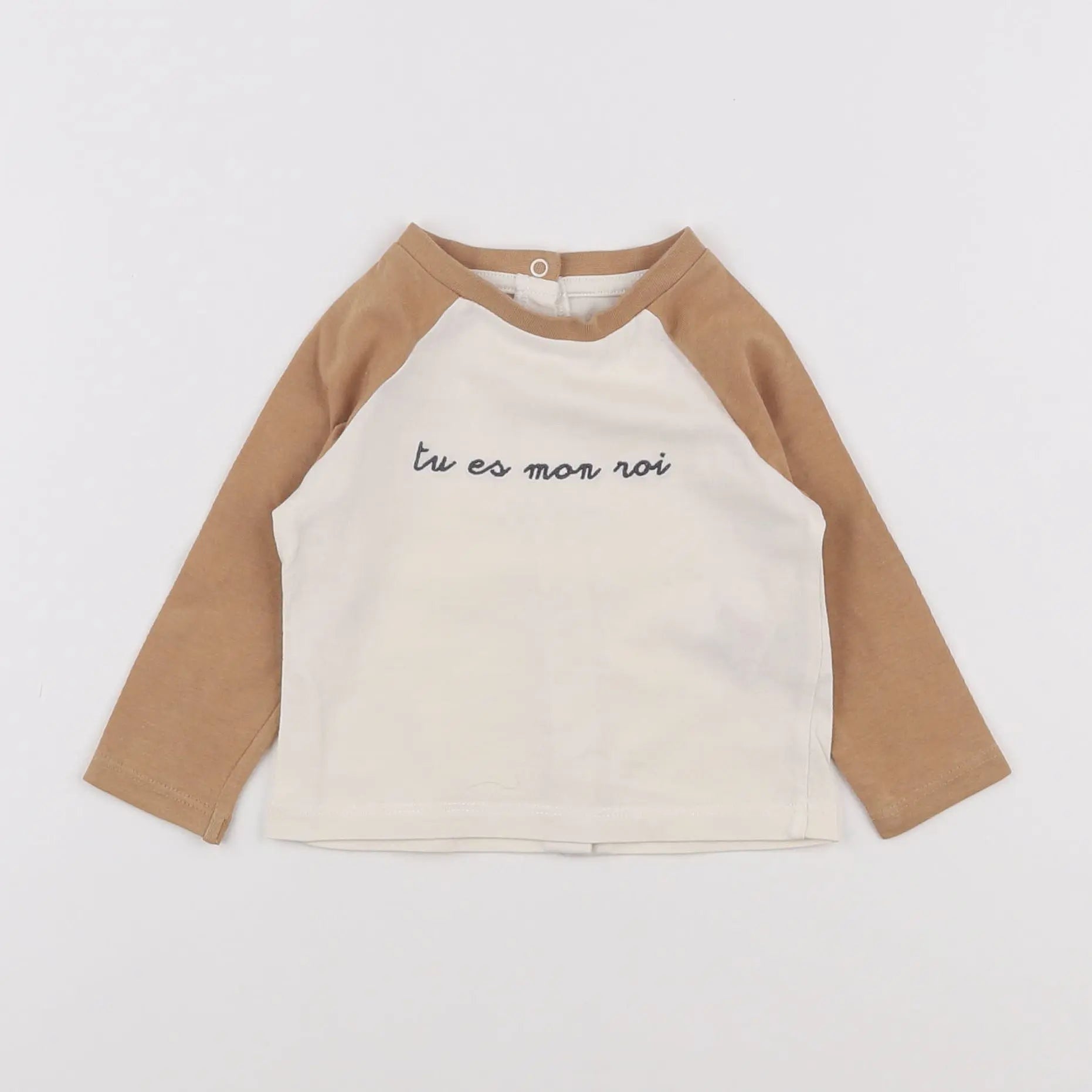 Vertbaudet - tee-shirt marron - 3 mois