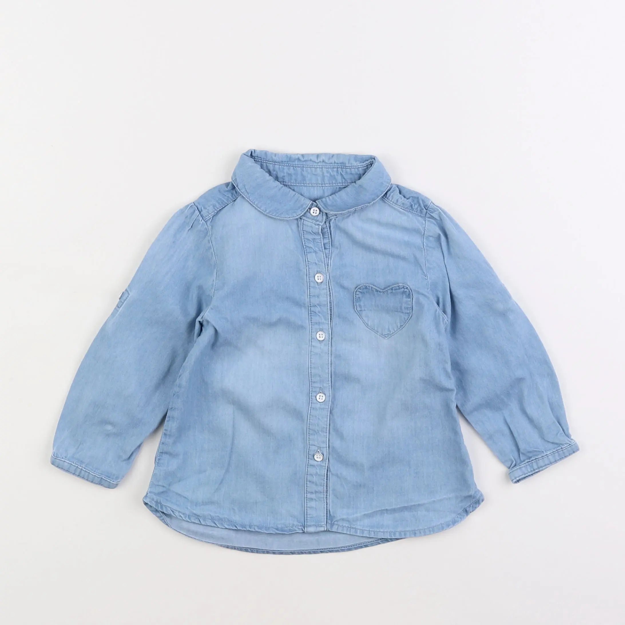 Vertbaudet - chemise bleu - 18 mois