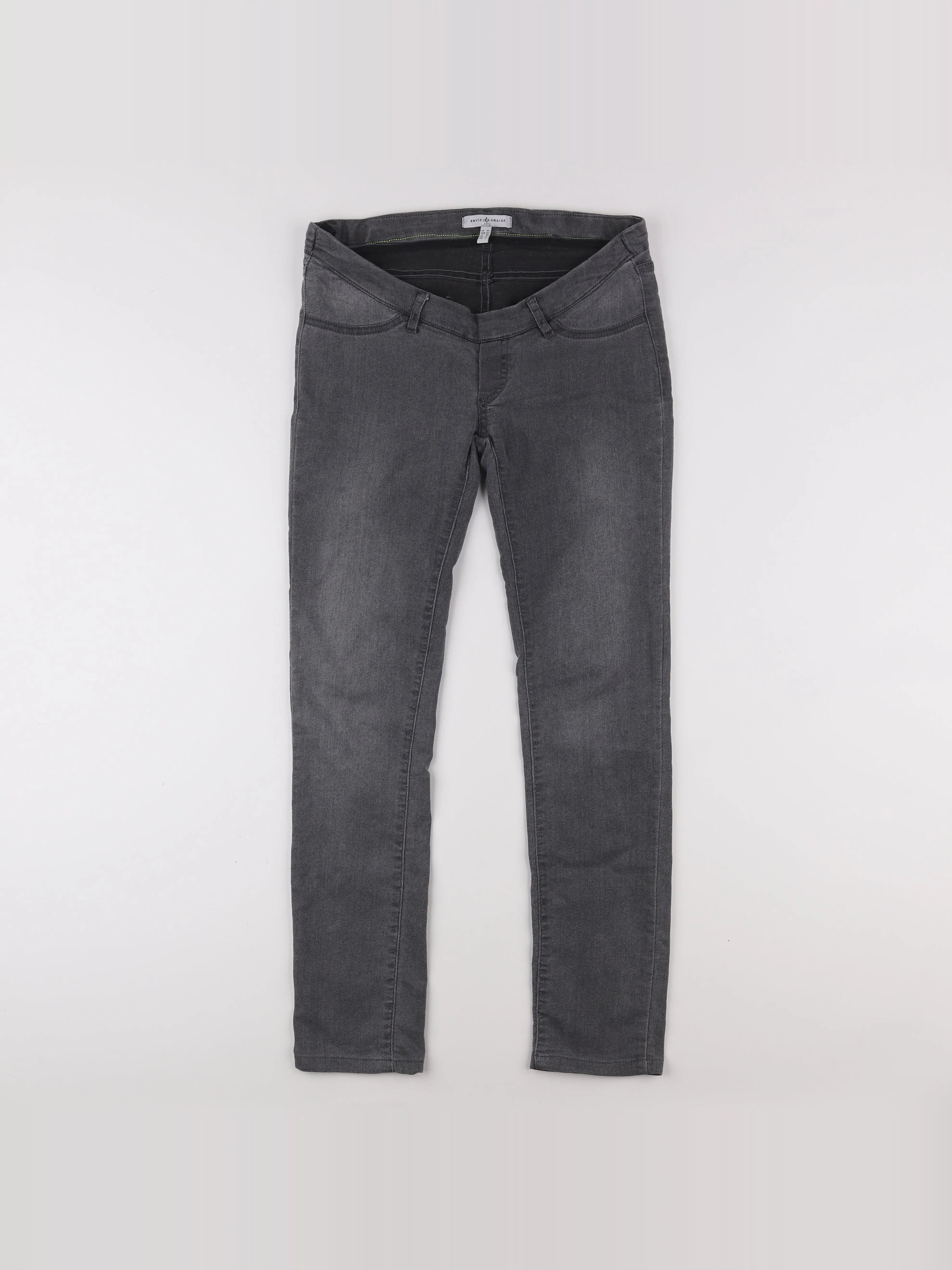 Envie de fraise - jean grossesse gris - 34